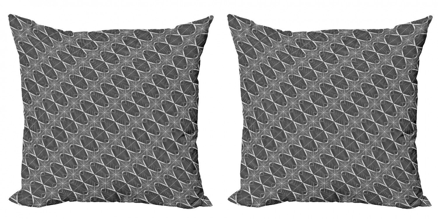 Kissenbezüge Modern Accent Doppelseitiger Folge Abstrakt Digitaldruck, Geometrische (2 gewonnen Stück), Abakuhaus Runde