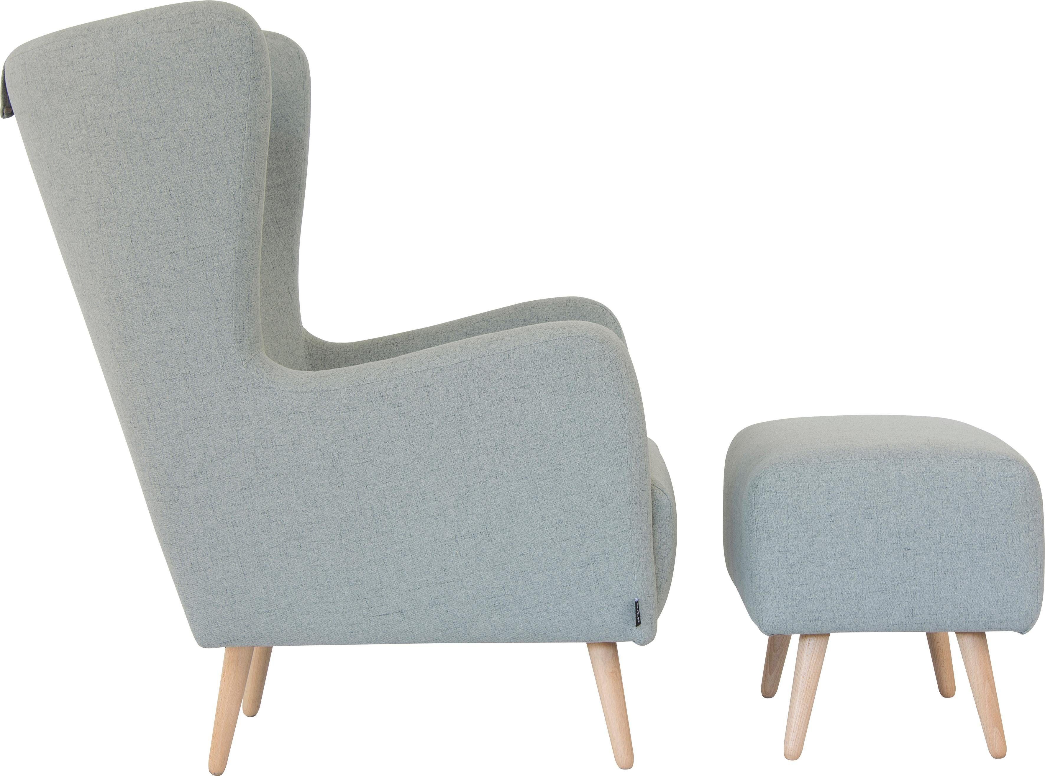 Home affaire Sessel Telford auch in Fellimitat, Sessel B/T/H: 77/92/106 cm, wahlweise mit und ohne Hocker, in vielen Bezugsqualitäten, Ohrensessel – Bild 5 von 5