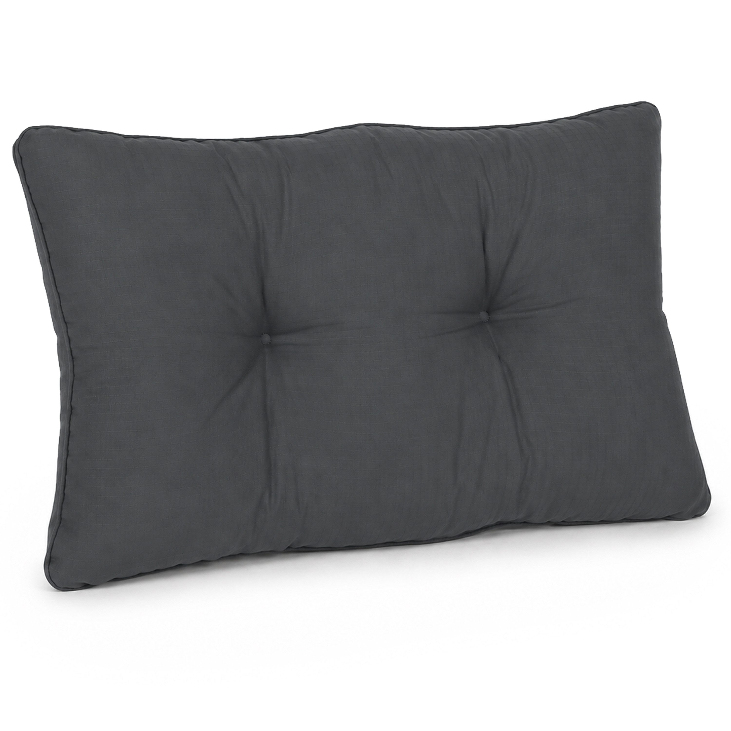 Beautissu Sitzkissen Lounge Kissen Outdoor Grau XLuna, 50x40cm, Sitzkissen Gartenstuhl 10 cm dick Sitzpolster Auflagen für Gartenmöbel