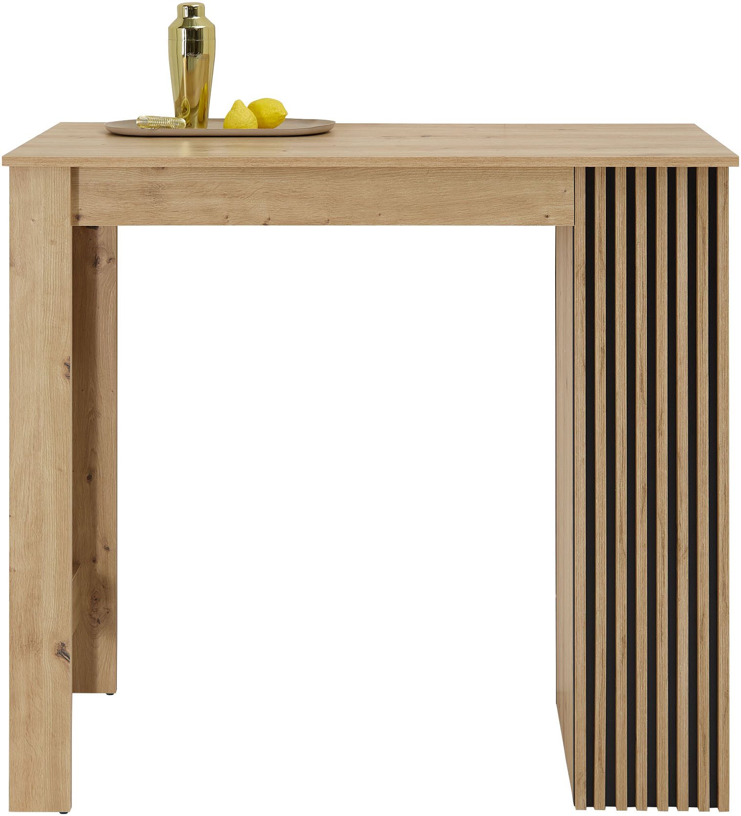 Stolkom Sp.z.o.o. Bartisch Mojito B/H/T 115x103x50 cm (1-St), Beidseitig montierbar, 4 offene Fächer