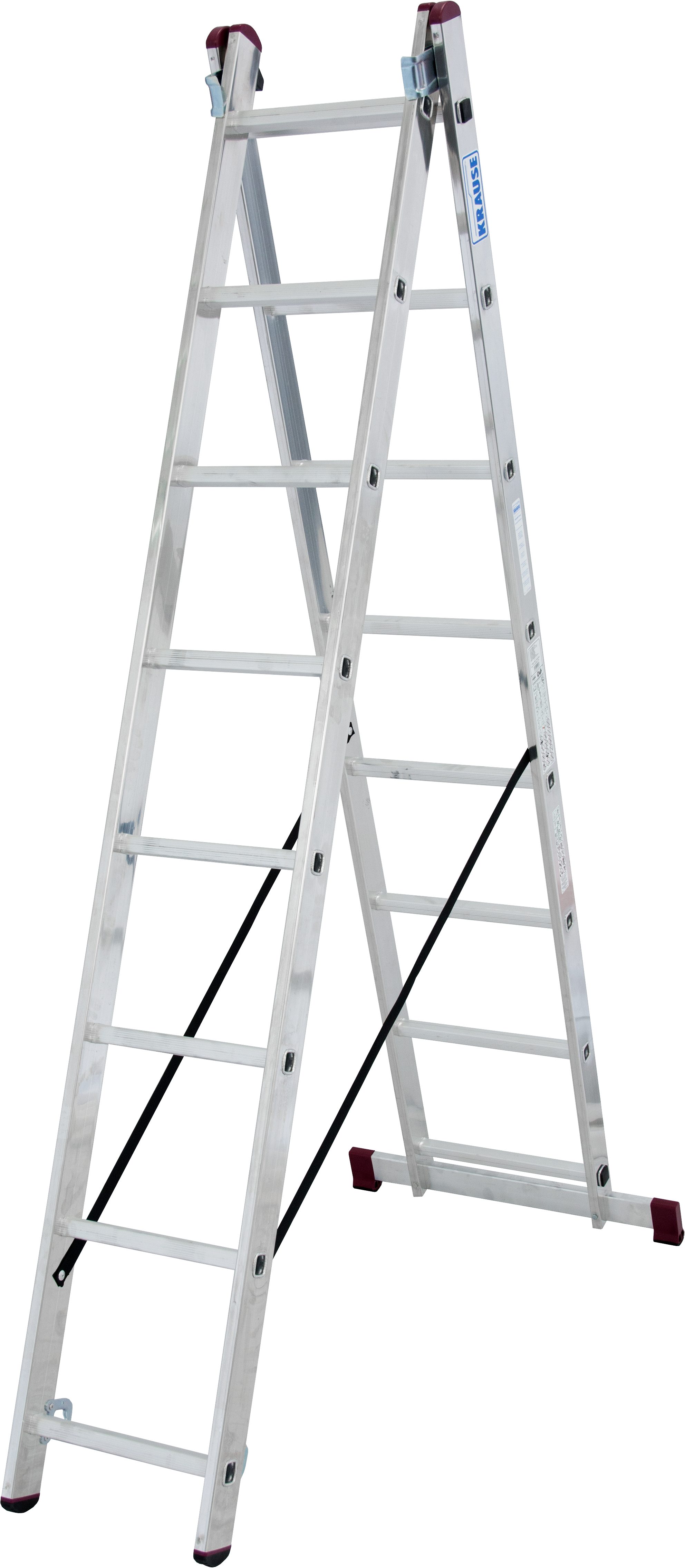 KRAUSE Doppelleiter Corda, 2x8 Sprossen