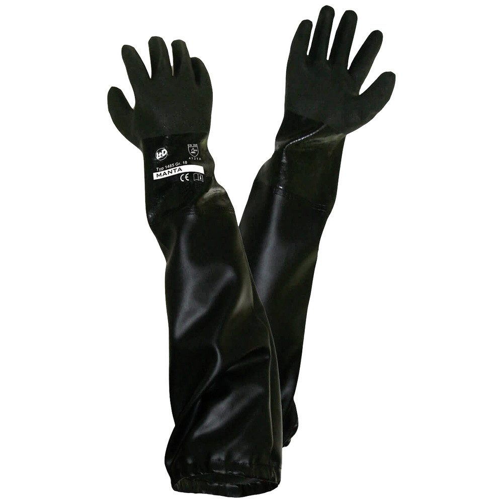 Leipold + Döhle Arbeitshandschuhe Leipold Doehle 1485-H PVC Sandstrahlerhandschuh Größe (Handschuhe): H