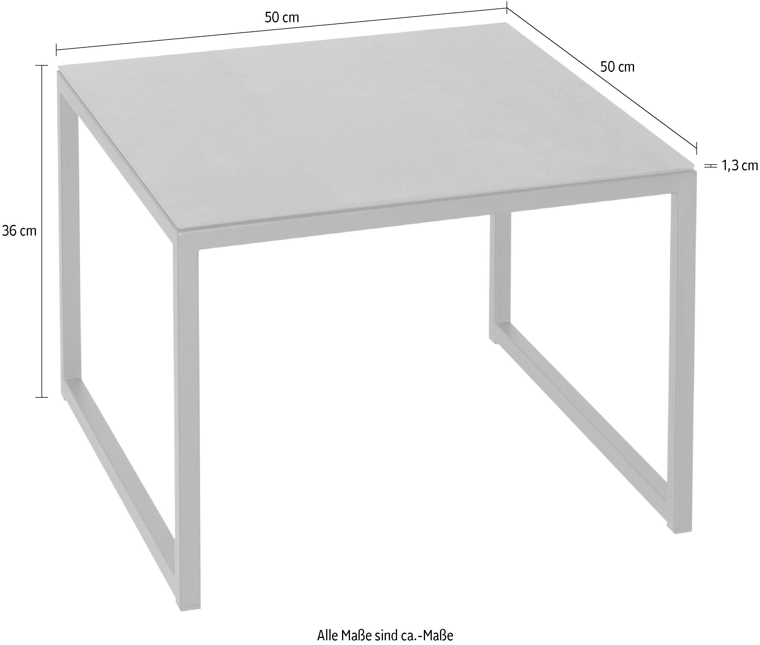 Henke Möbel Beistelltisch, Tischplatte hochwertiger Keramik aus