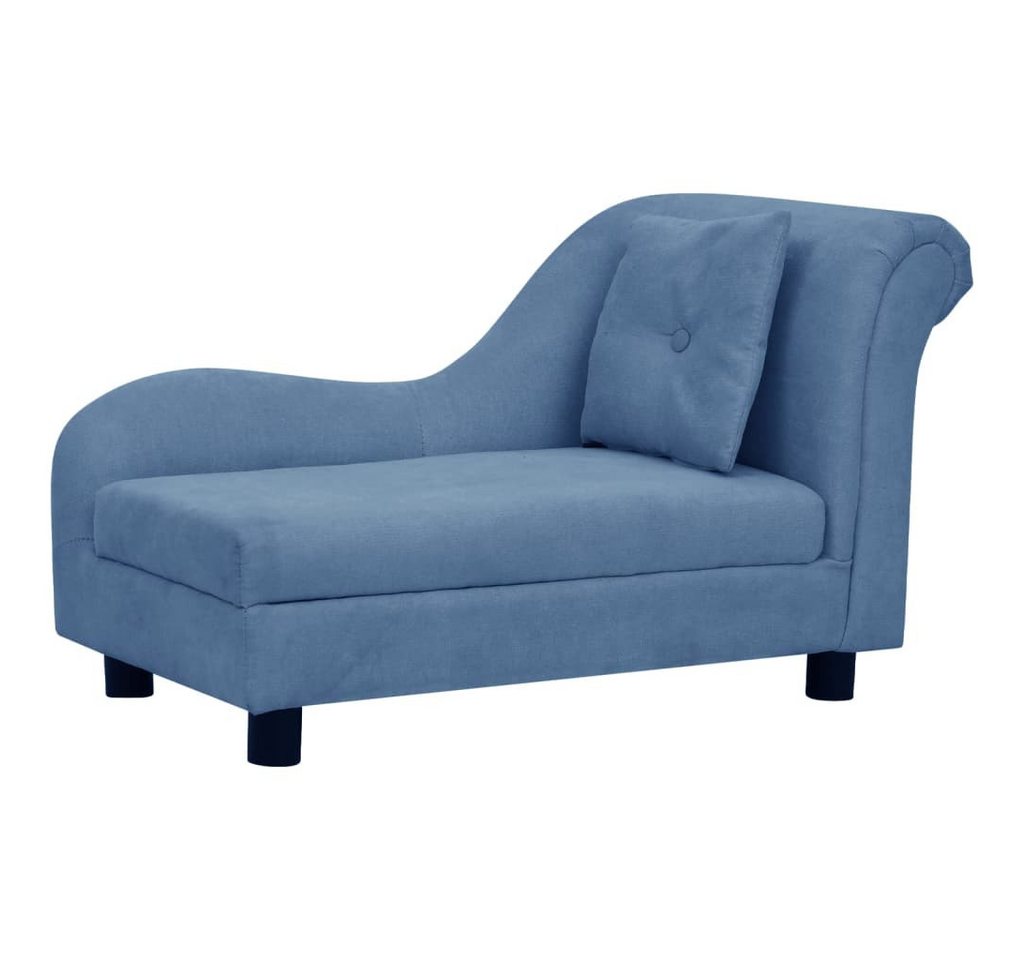 Thumbnail - vidaXL Hundekorb Hundesofa mit Kissen Blau 83x44x44 cm Plüsch Hundebettchen Körbchen
