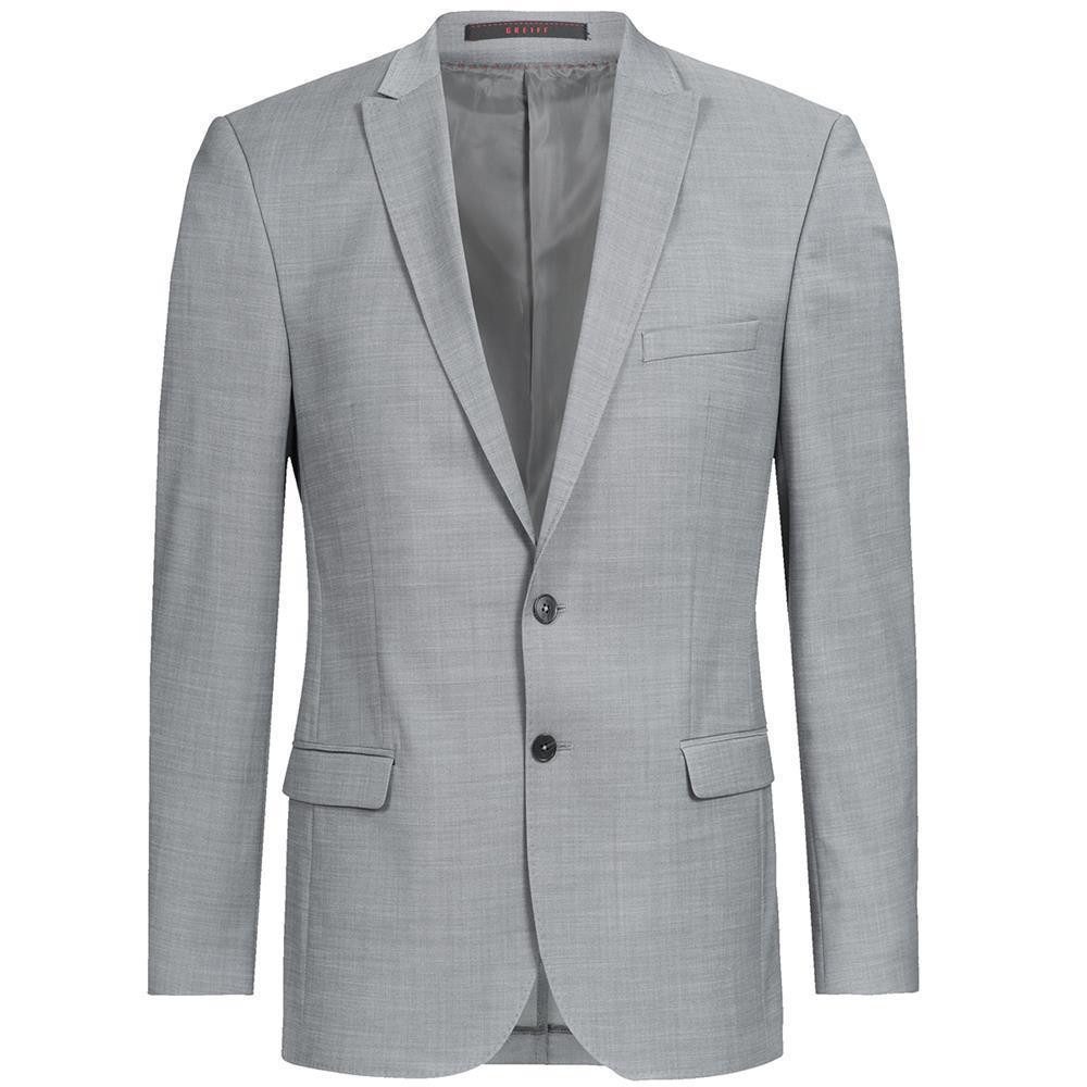 GREIFF Sakko Greiff Corporate Sakko Herren Modern WITH 37.5® Slim-Fit Hellgrau 94