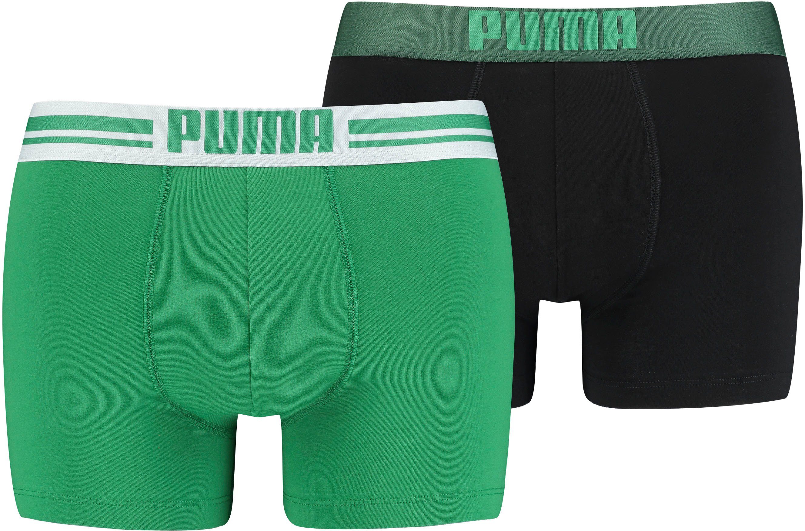 PUMA Boxer (Packung, 2-St) Webbund mit Streifen und Logo