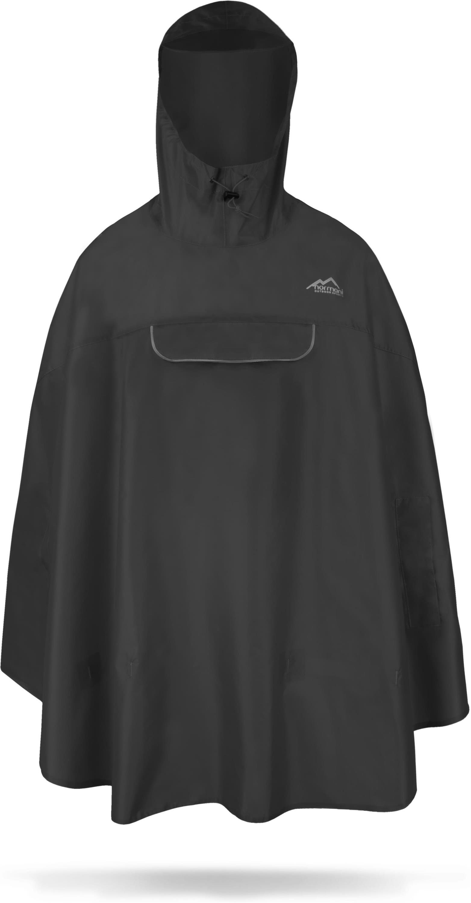normani Regenponcho Regenponcho Cherrapunji Fahrradponcho mit Kapuze - 12000 mm Wassersäule - 3M™-Reflektor