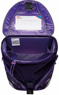 Herlitz Schulrucksack SoftLight Plus, Space Girl (Set, 7-tlg), mit 2 abnehmbaren Applikationen