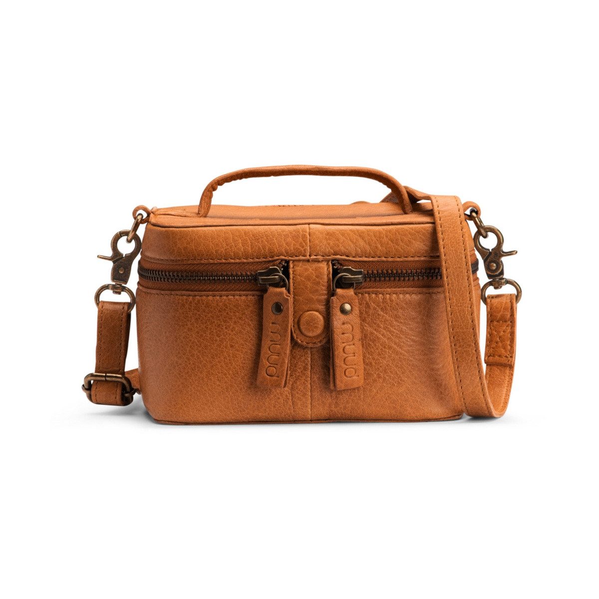 muud Handtasche Leder Kulturtasche Lexi Mini Whisky