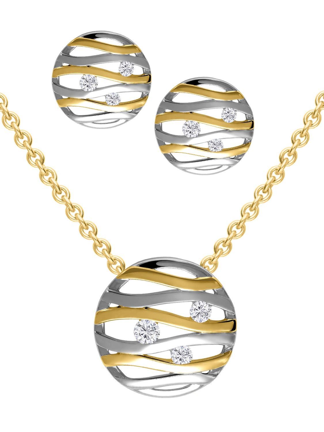 My Gold Schmuckset Damen Schmuck-Set 925 Sterling Silber & Gold - Gwen (Set, 4-tlg., inkl. Schmuckbox), Geschenke
