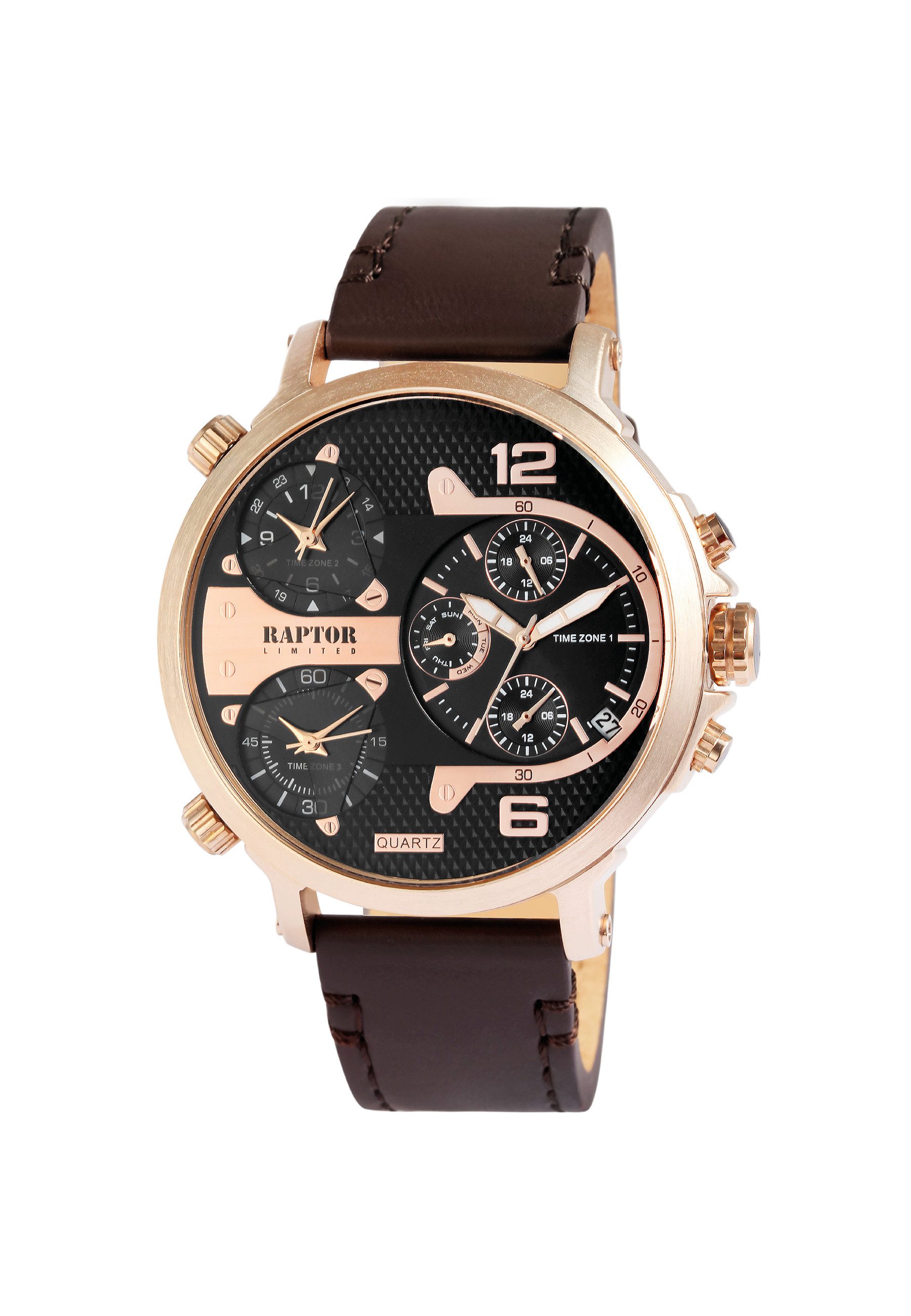 Raptor Limited Quarzuhr Maxx mit Echtlederband, günstig online kaufen