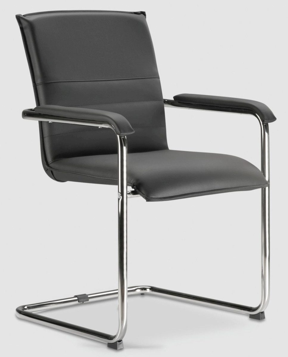 Besucherstuhl Besucherstuhl Cubika Freischwinger gepolstert ZS0901 schwarz VE=2 Stü.