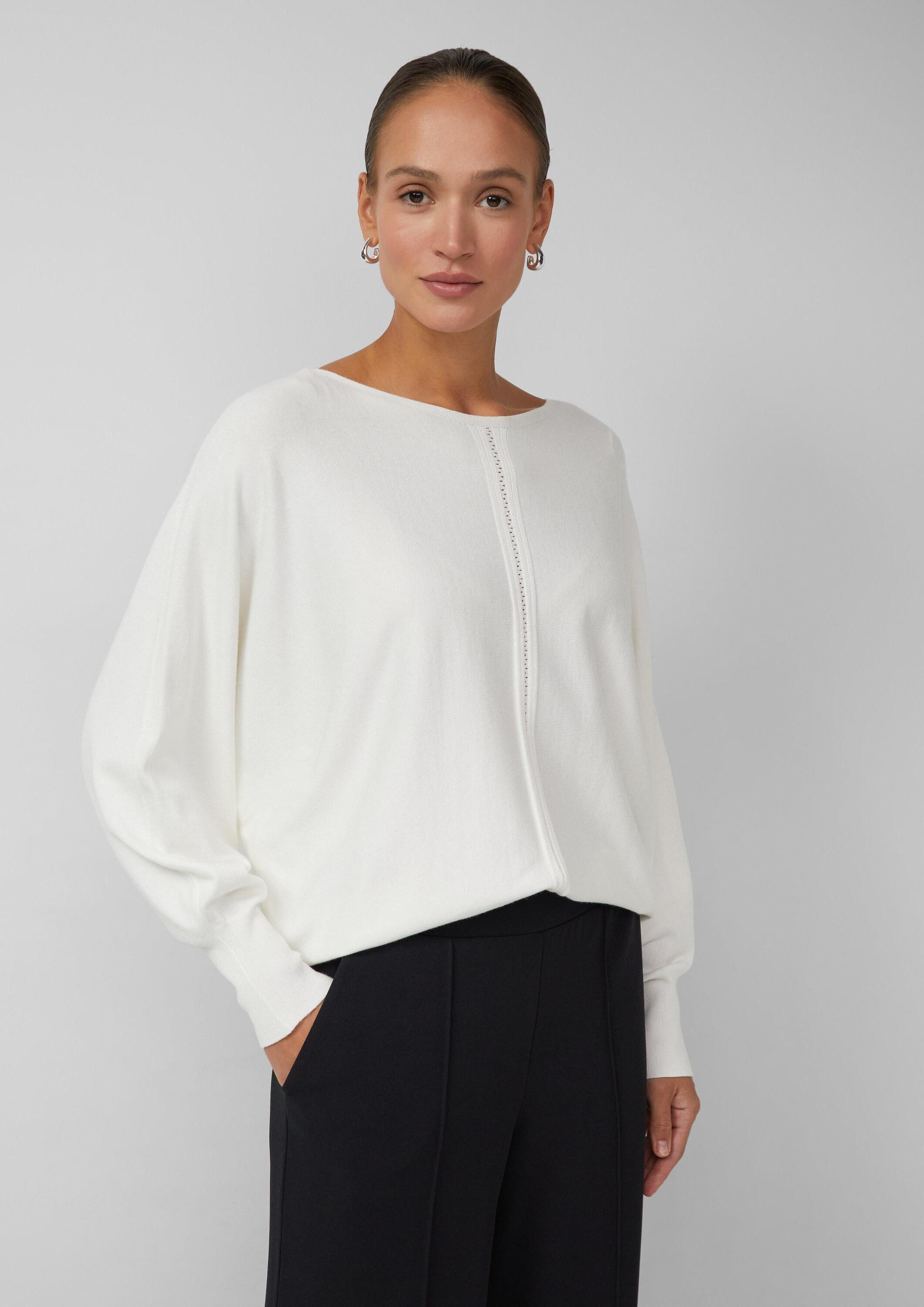 s.Oliver Longpullover Strickpullover Feinstrick-Pullover im Relaxed Fit mit günstig online kaufen