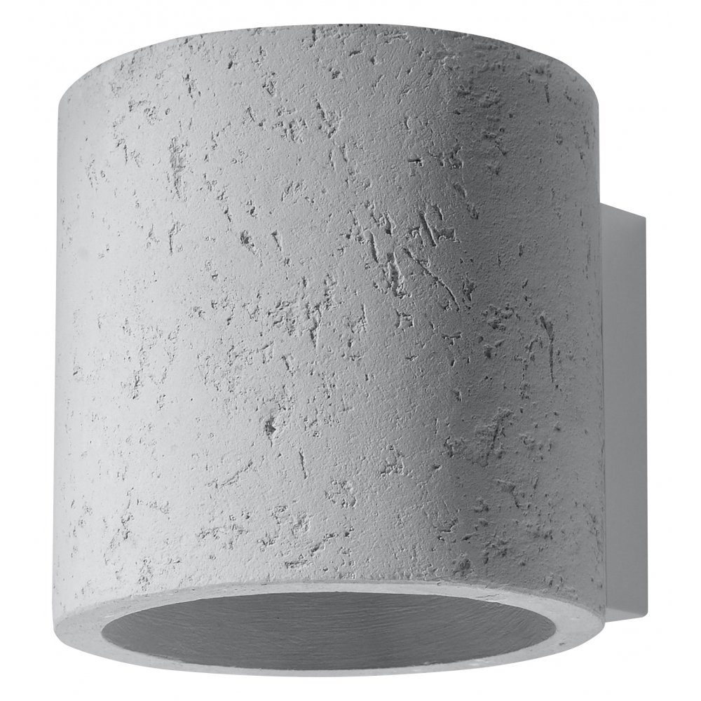 Wandlampe 10x12x10 ORBIS beton, Wandleuchte cm SOLLUX G9, lighting ca. Deckenleuchte 1x