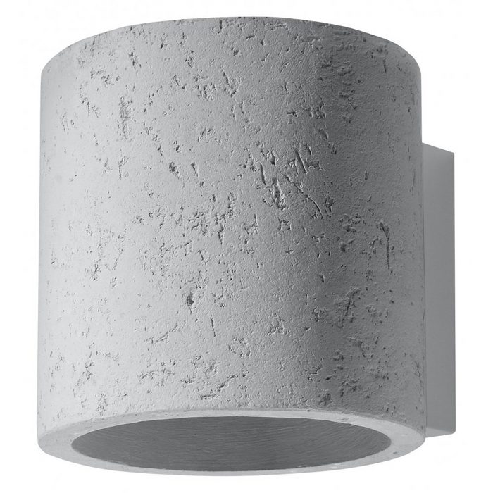 SOLLUX lighting Deckenleuchte Wandlampe Wandleuchte ORBIS beton 1x G9 ca. 10x12x10 cm