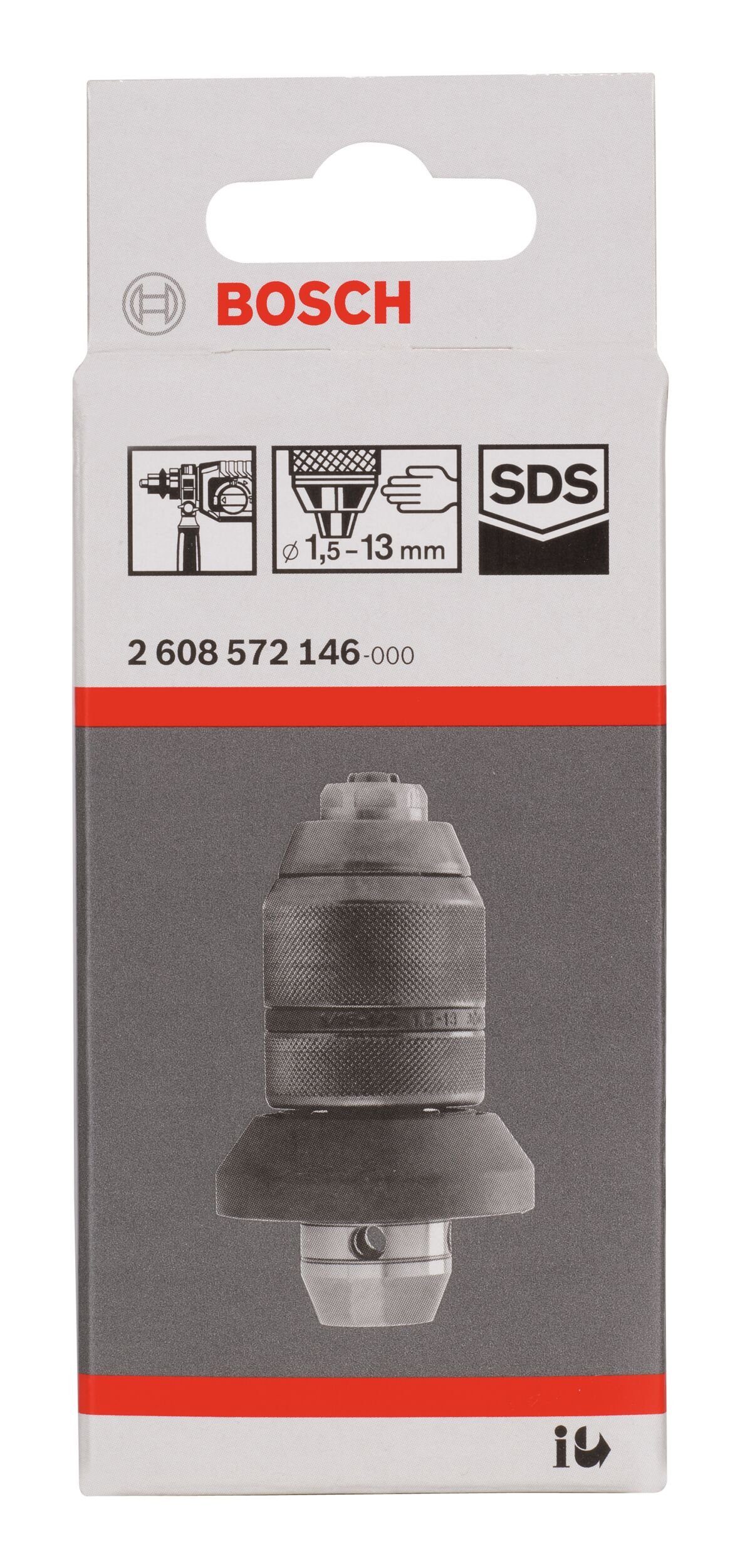 SDS 3-28 - FE m. Bohrfutter, Adapter f. BOSCH Schnellspannbohrfutter - mm 13 1,5 GBH