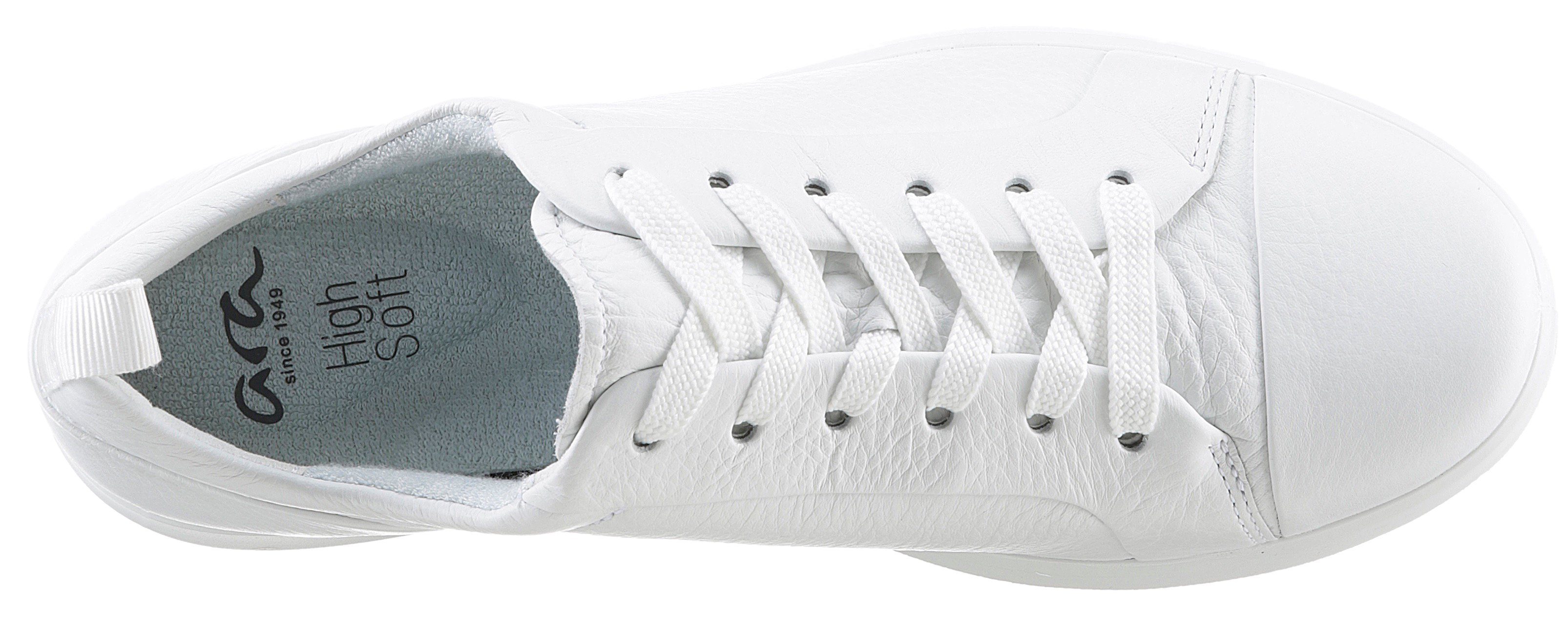 Ara ROMA Sneaker mit High weiß Fußbett, Soft G-Weite