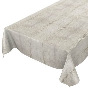 ANRO Tischdecke Tischdecke Wachstuch Holz Grau Robust Wasserabweisend Breite 140 cm, Glatt