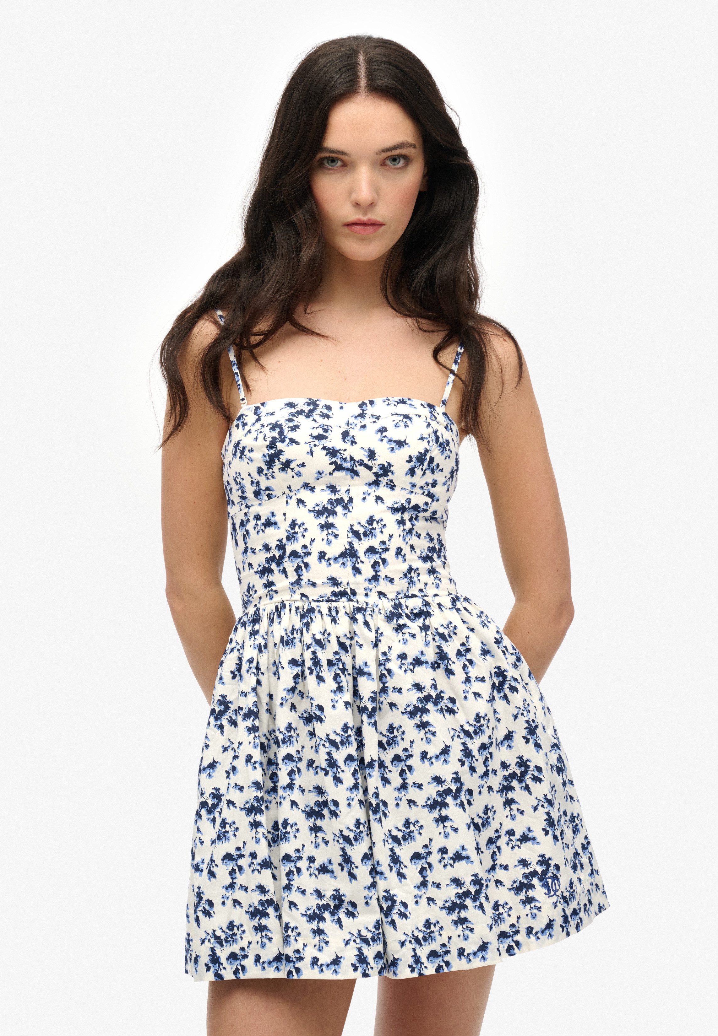 Superdry Damen Korsett-cami-minikleid Marineblau - Größe: 44