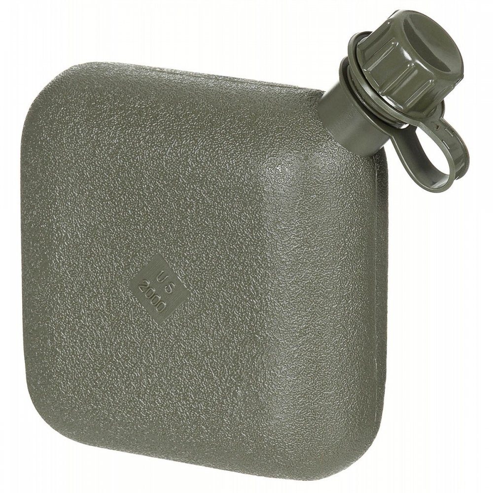MFH Feldflasche US Feldflasche, eckig, mit Hülle, CZ tarn, 2 Qt