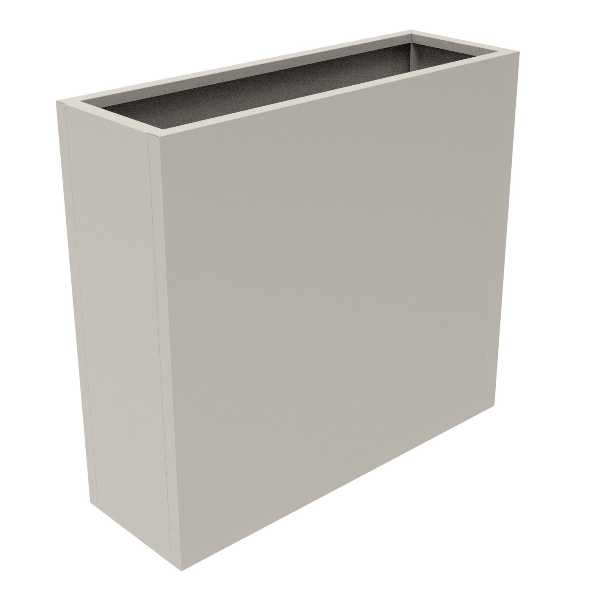 casa.pro Pflanzkübel, »Vaargel« Blumenkasten 82x90x30 cm verzinkter Stahl Knoblauchbeige
