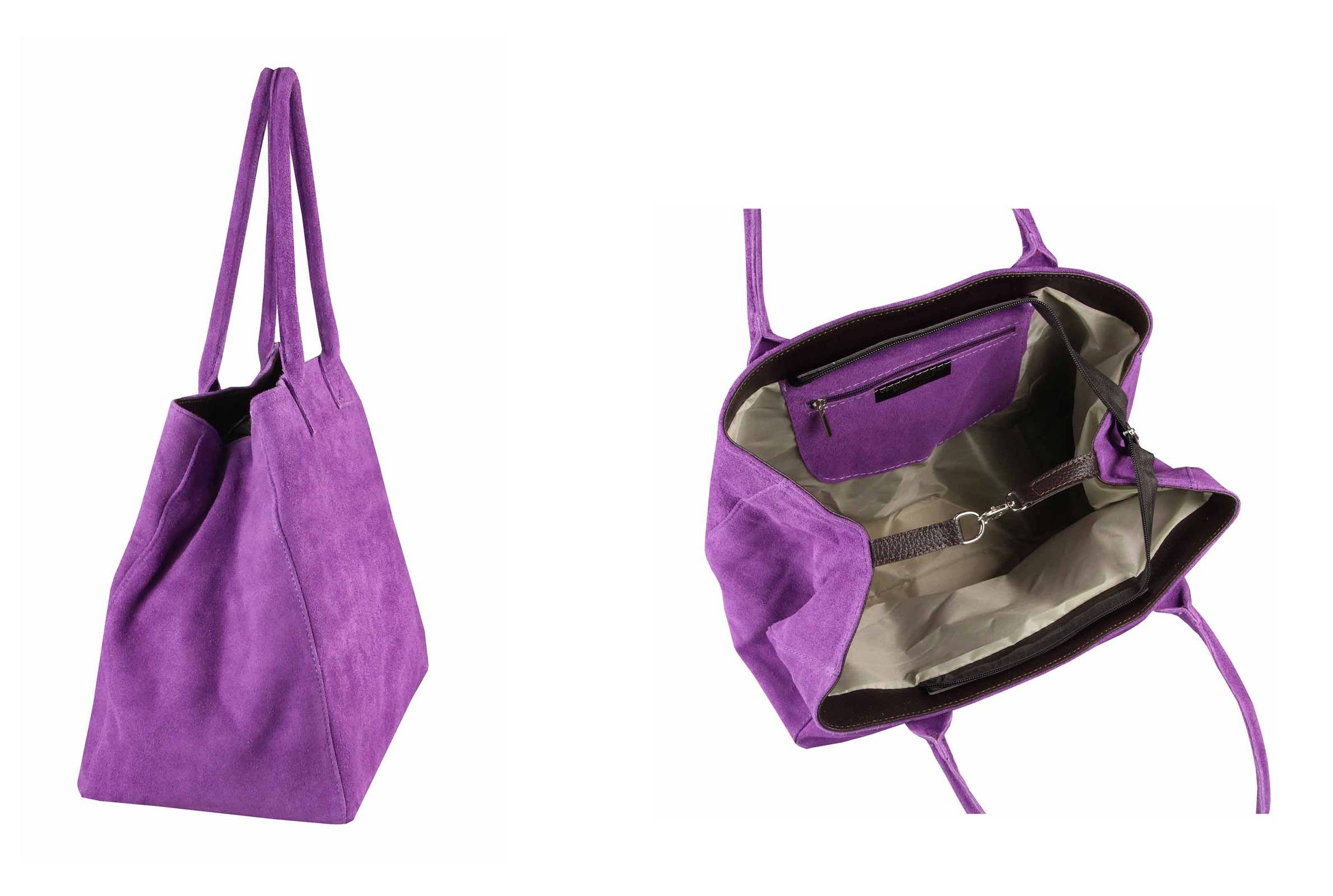 ITALYSHOP24 Shopper Made in Italy XL Damen Leder Tasche Schultertasche Tote günstig online kaufen