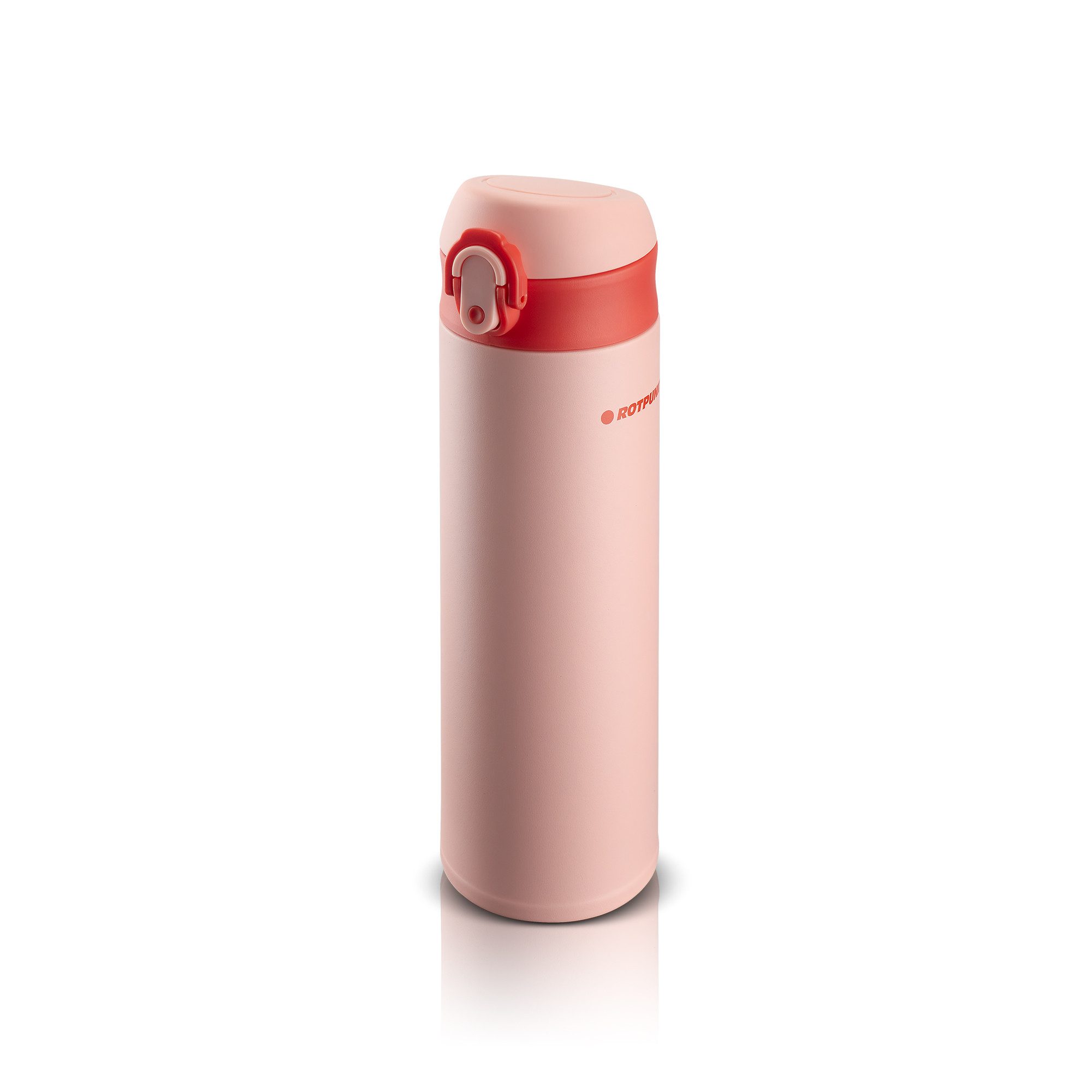 ROTPUNKT Isolierflasche FLASKSTAR TUBULAR Edelstahl 500 ml mit Flip-Deckel, 6 Stunden Heisshaltung, BPA-frei, Flip-Deckel, Auslaufsicher