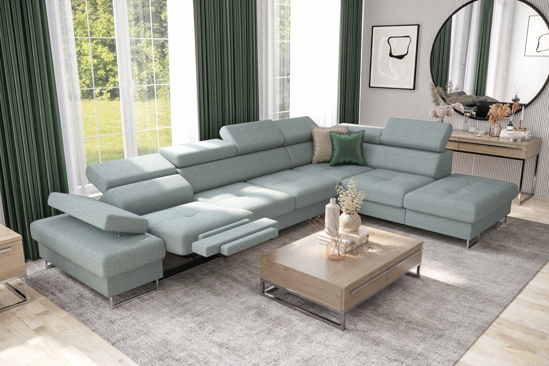 Möbel für Dich Ecksofa Galaxy Relax, mit Relaxfunktion, mit Bettkasten, mit Schlaffunktion, mit Farbauswahl