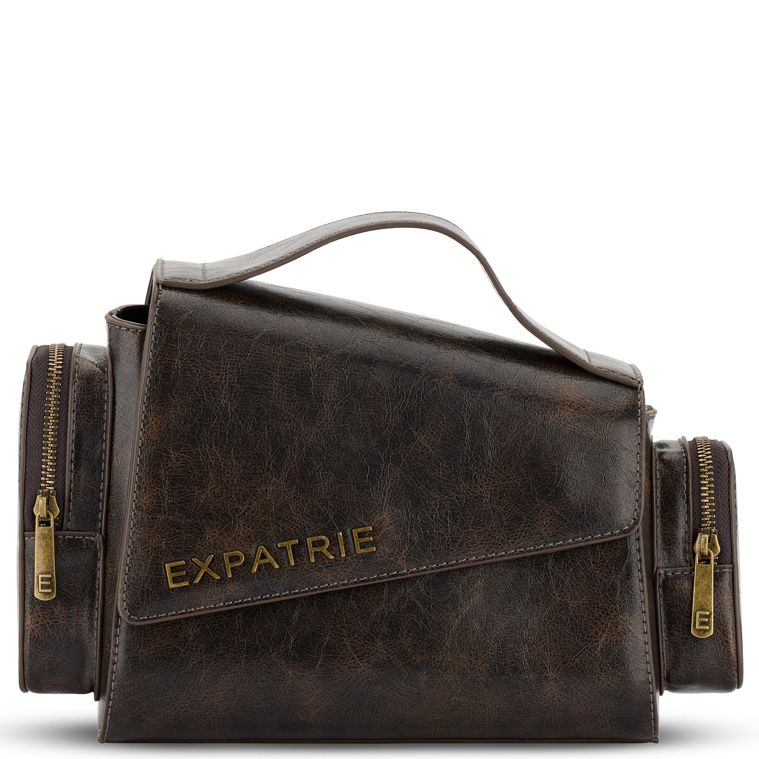 Expatrié Schultertasche Hunter Schultertasche für Damen Retro (1-tlg), Vintage Handtasche im asymmetrischen Design, wasserabweisend