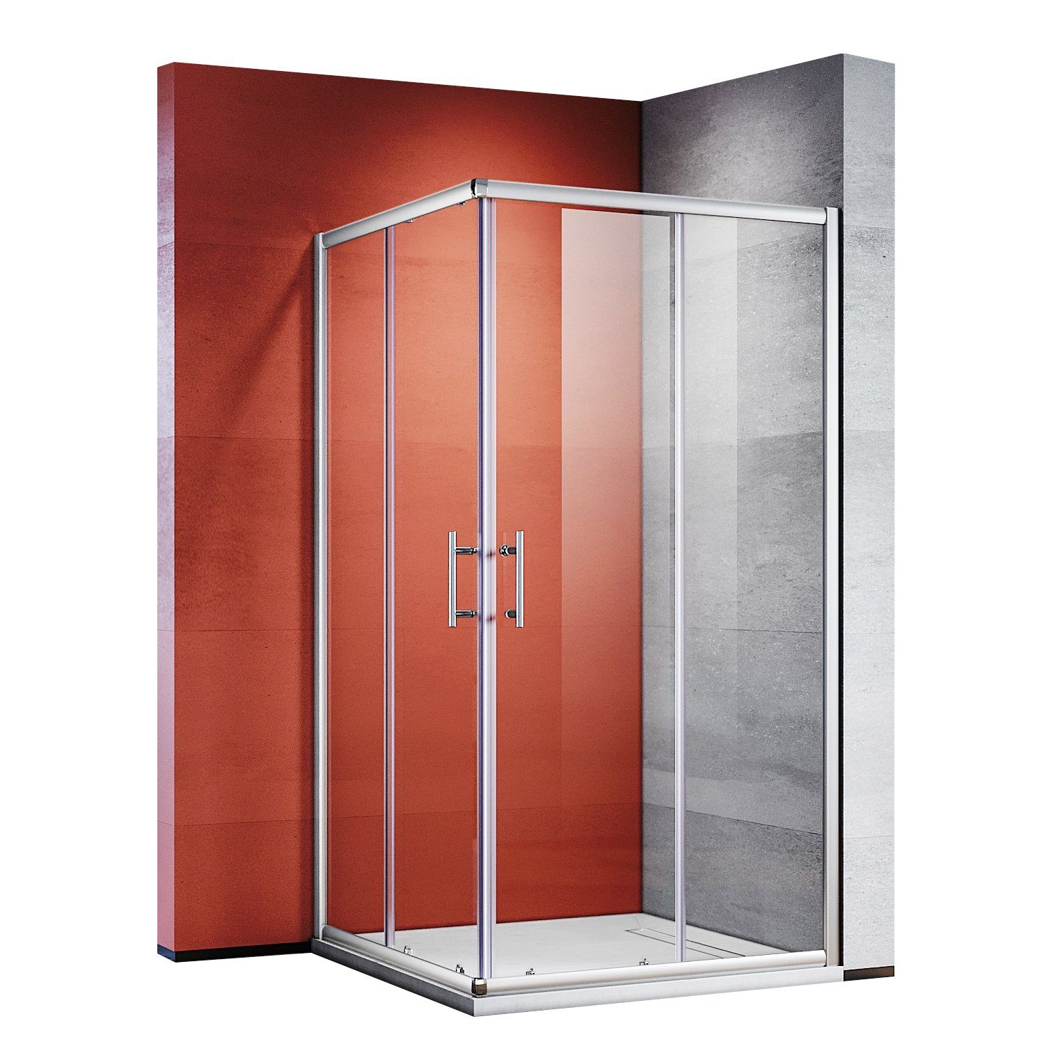 SONNI Eckdusche Duschkabinen Eckeinstieg Doppel Schiebetüren Dusche 70x70 - günstig online kaufen