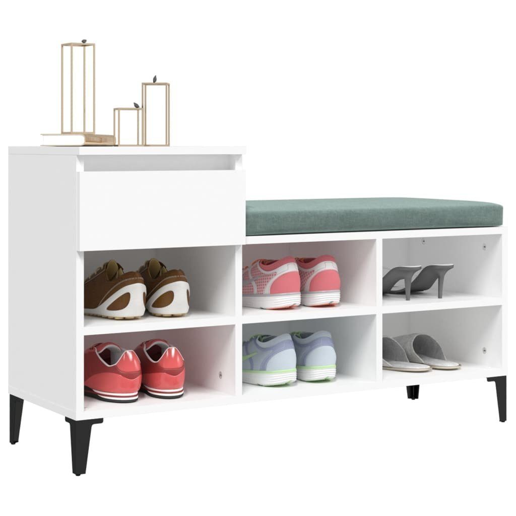 Schuhschrank NA Schuhregal Weiß 102x36x60 cm Spanplatte