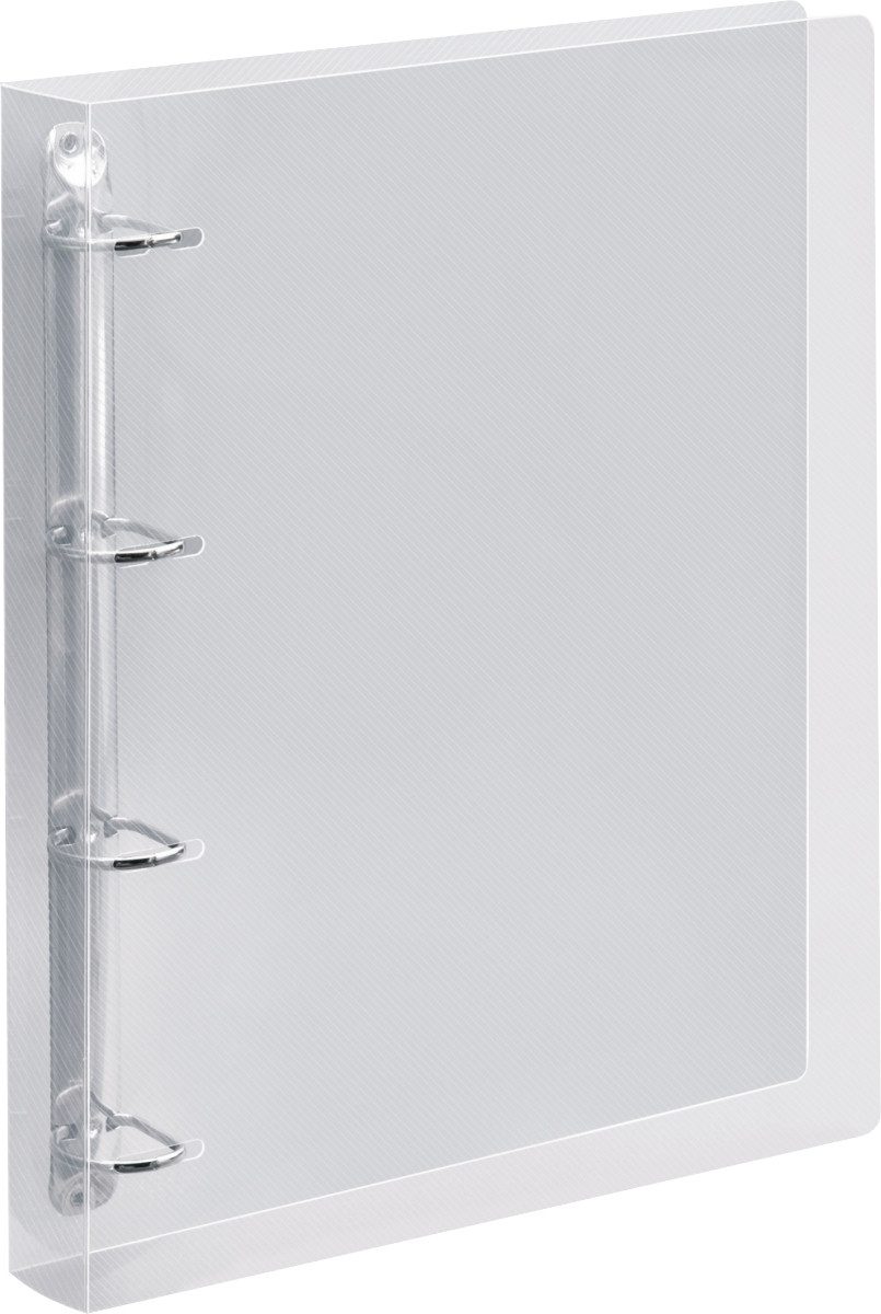 VELOFLEX Präsentationsordner Ringbuch A4 Crystal 25mm 4 Ringe transparent