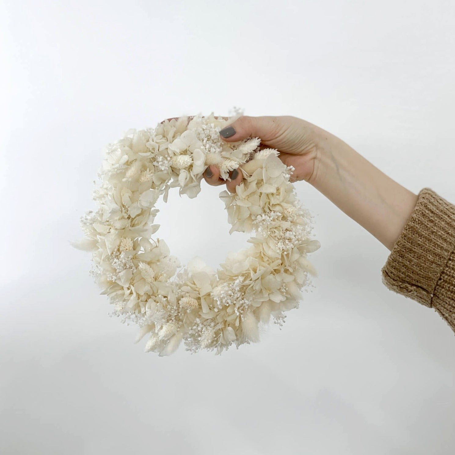 LYKKE & You Dekokranz Snow white: Trockenblumenkranz in weiß günstig online kaufen