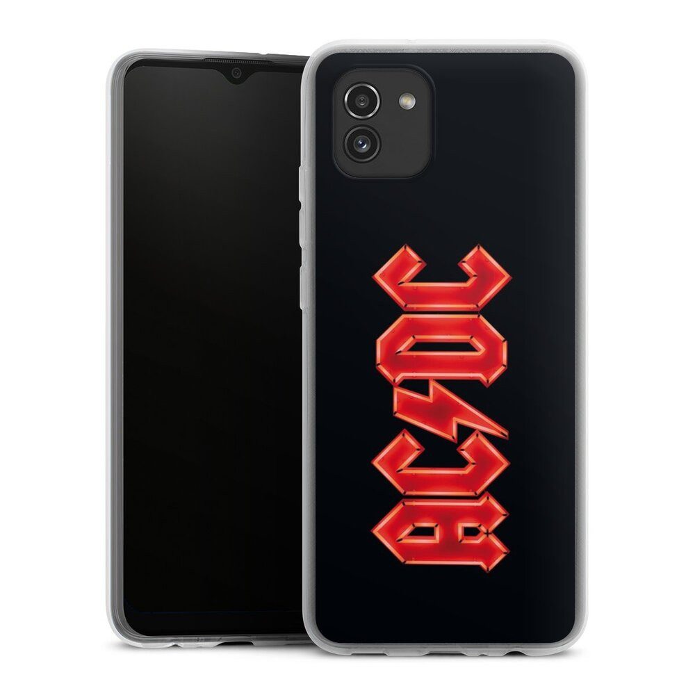 DeinDesign Handyhülle ACDC Logo Offizielles Lizenzprodukt ACDC Logo Large, Samsung Galaxy A03 Silikon Hülle Bumper Case Handy Schutzhülle