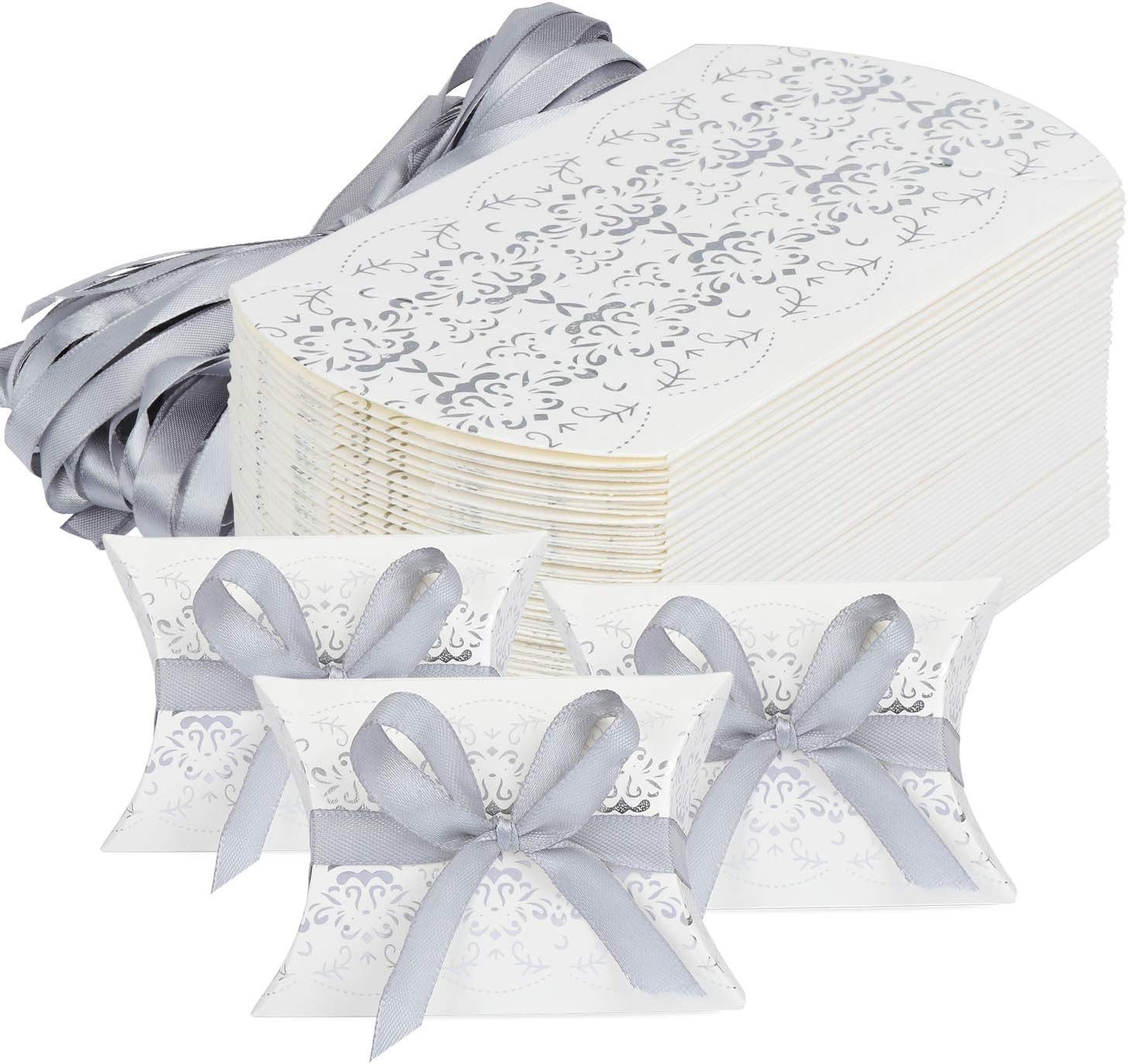 Coonoor Geschenkbox 50 Stück Print Kissen-Form-Hochzeits-Geschenkboxen,Süßi günstig online kaufen