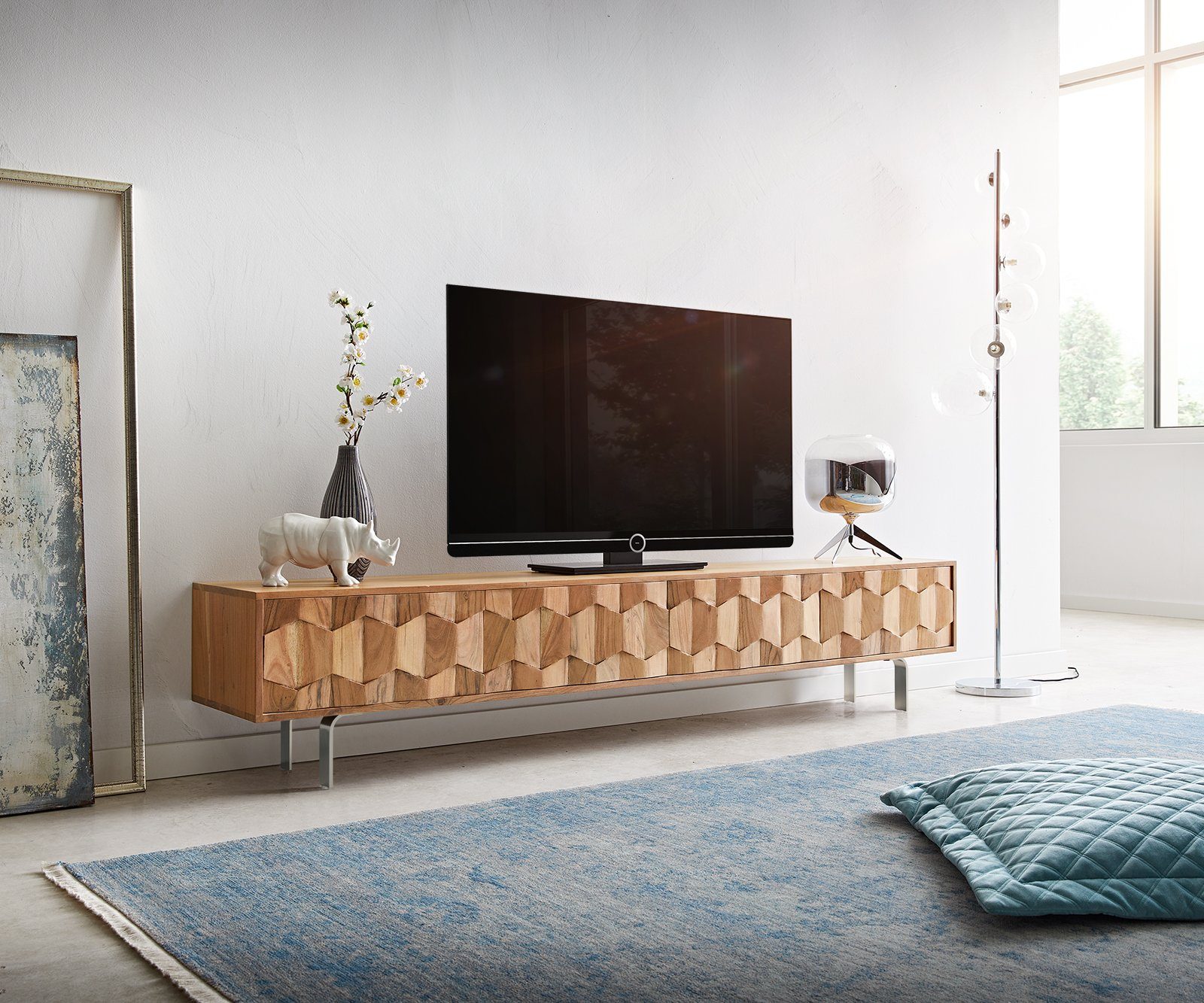 DELIFE Lowboard Fevo, Fevo Akazie Natur günstig online kaufen