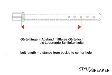 styleBREAKER Synthetikgürtel Gürtel mit Nieten in Sternform