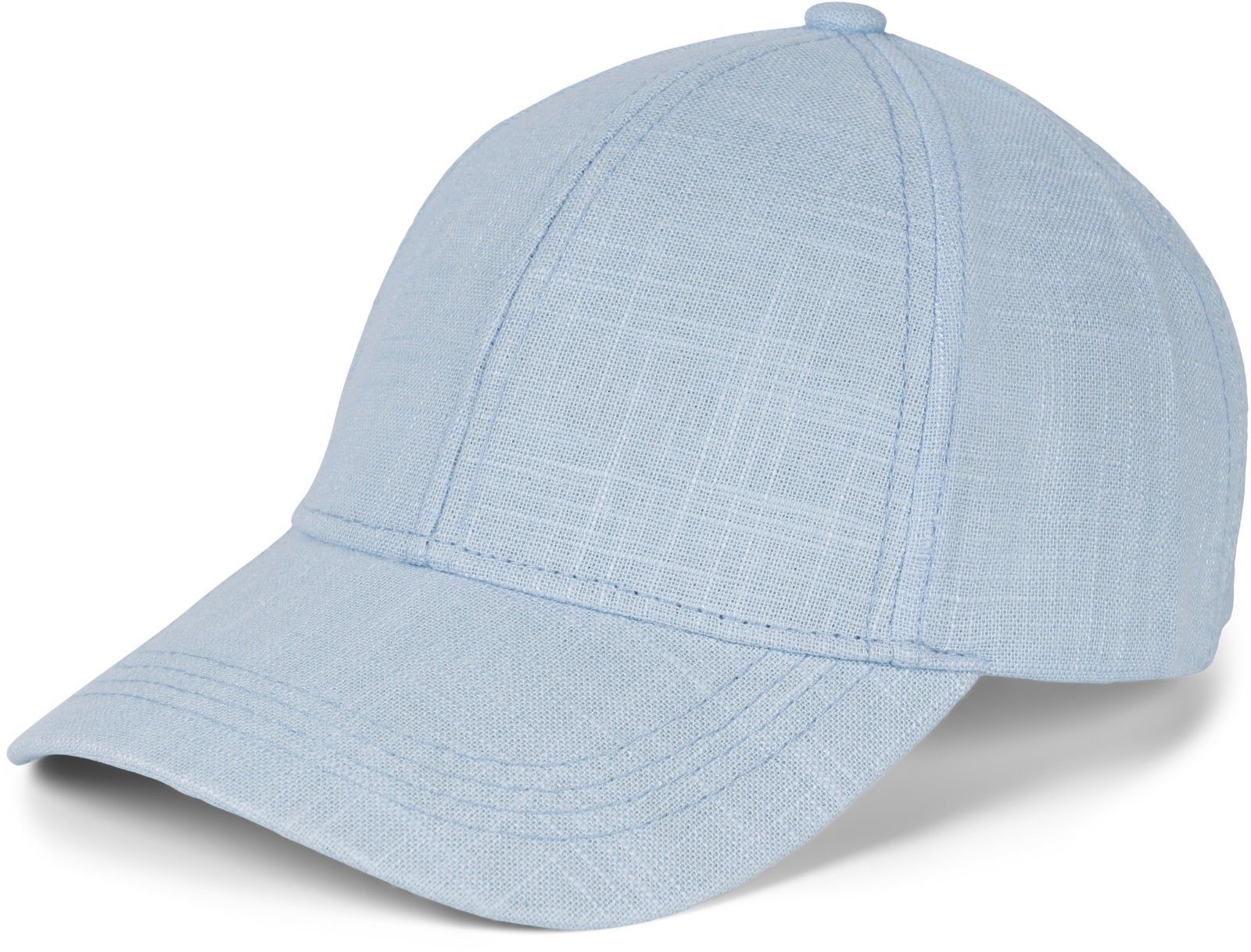 styleBREAKER Baseball Cap (1-St) Leinen Baseball Cap Hellblau