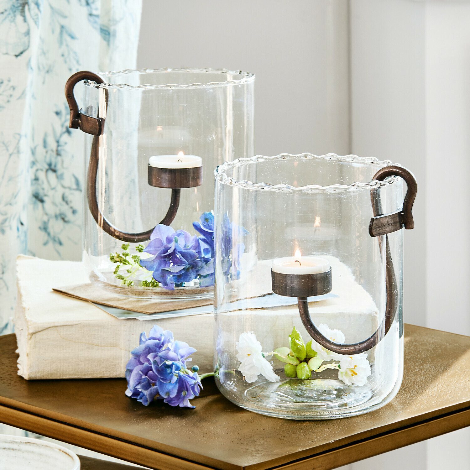 Mirabeau Windlicht Windlicht 2er Set Lynn klar/antikschwarz (2er Set, 2er Set)