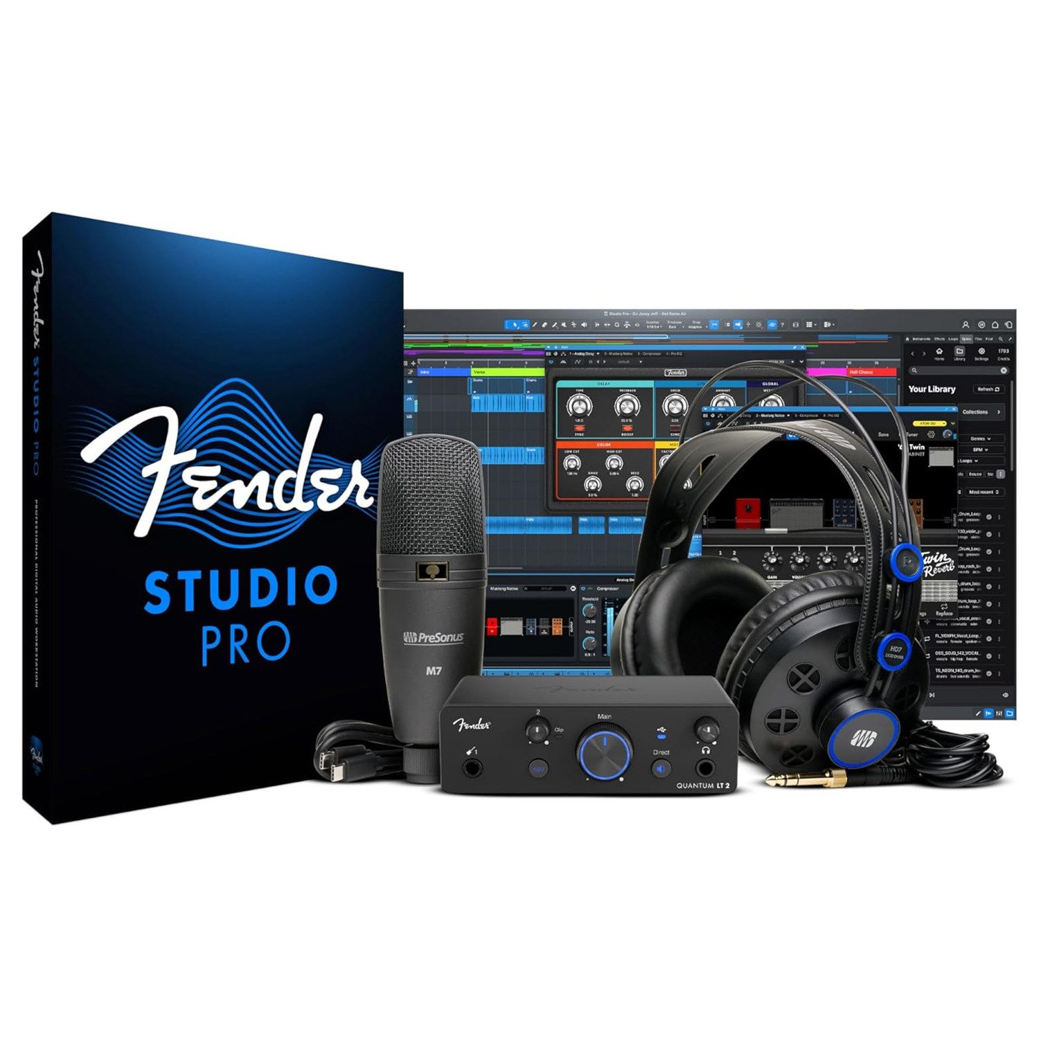 Fender Fender Recording-Set Quantum Creator Bundle Digitales Aufnahmegerät (Komplettes Recording-Bundle)