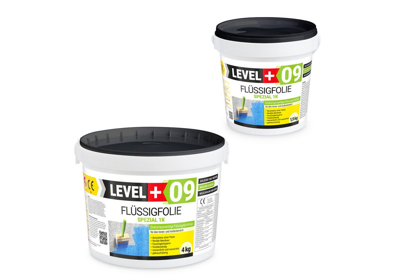 Thumbnail - Level+ Dichtstoff Dichtset für Duschabdichtung Dichtband Flüssigfolie 5,5kg SET62
