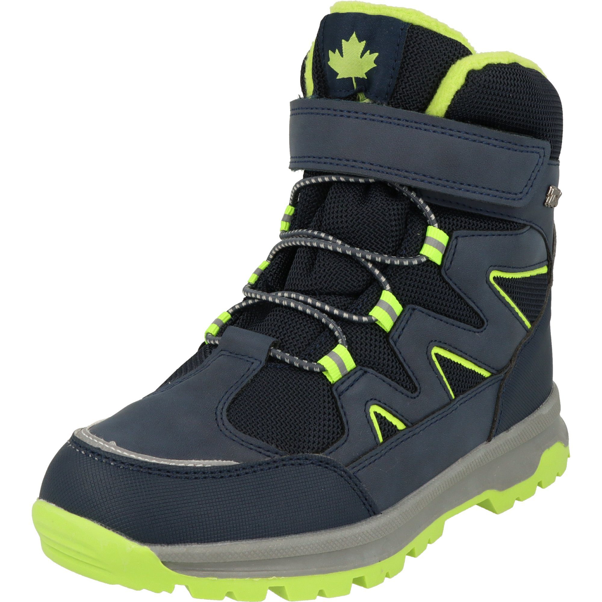 Indigo Canadians Jungen Schuhe TEX Boots Winterstiefel 467-259 gefüttert  Blau Winterboots