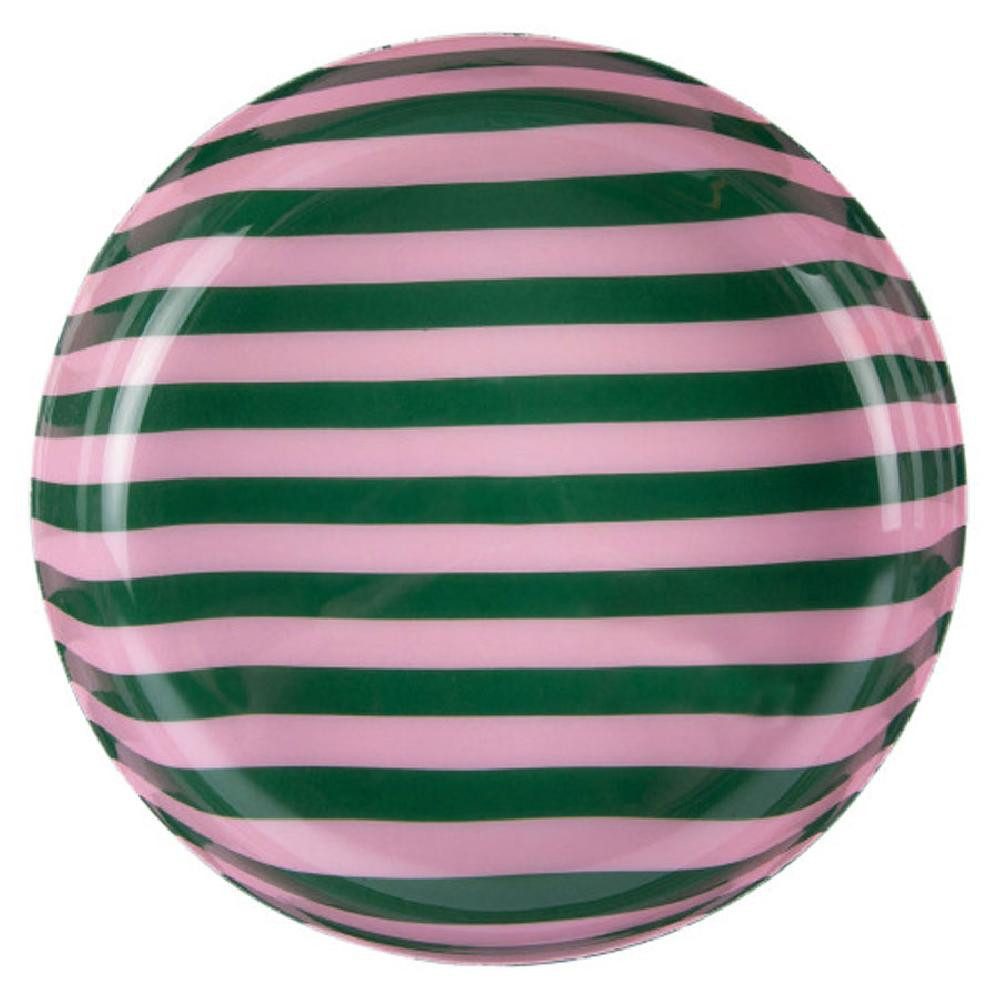Present Time Servierschale Schale Animado Grün Pink gestreift (18,5cm) – Bild 2 von 3