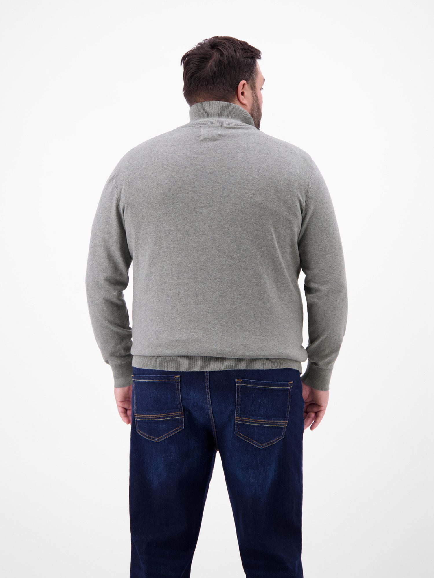 LERROS Strickpullover Flachstrick-Troyer in Großen Größen