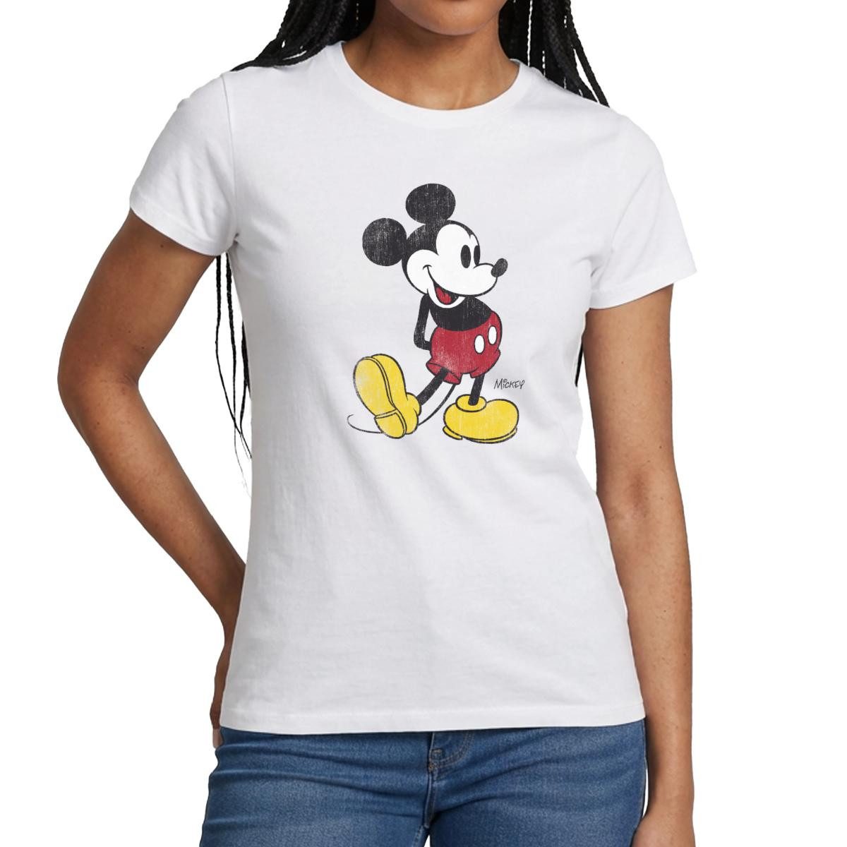 Spreadshirt T-Shirt Mickey & Minnie Klassisches Mickey Mouse Motiv Frauen T-Shirt (1-tlg)