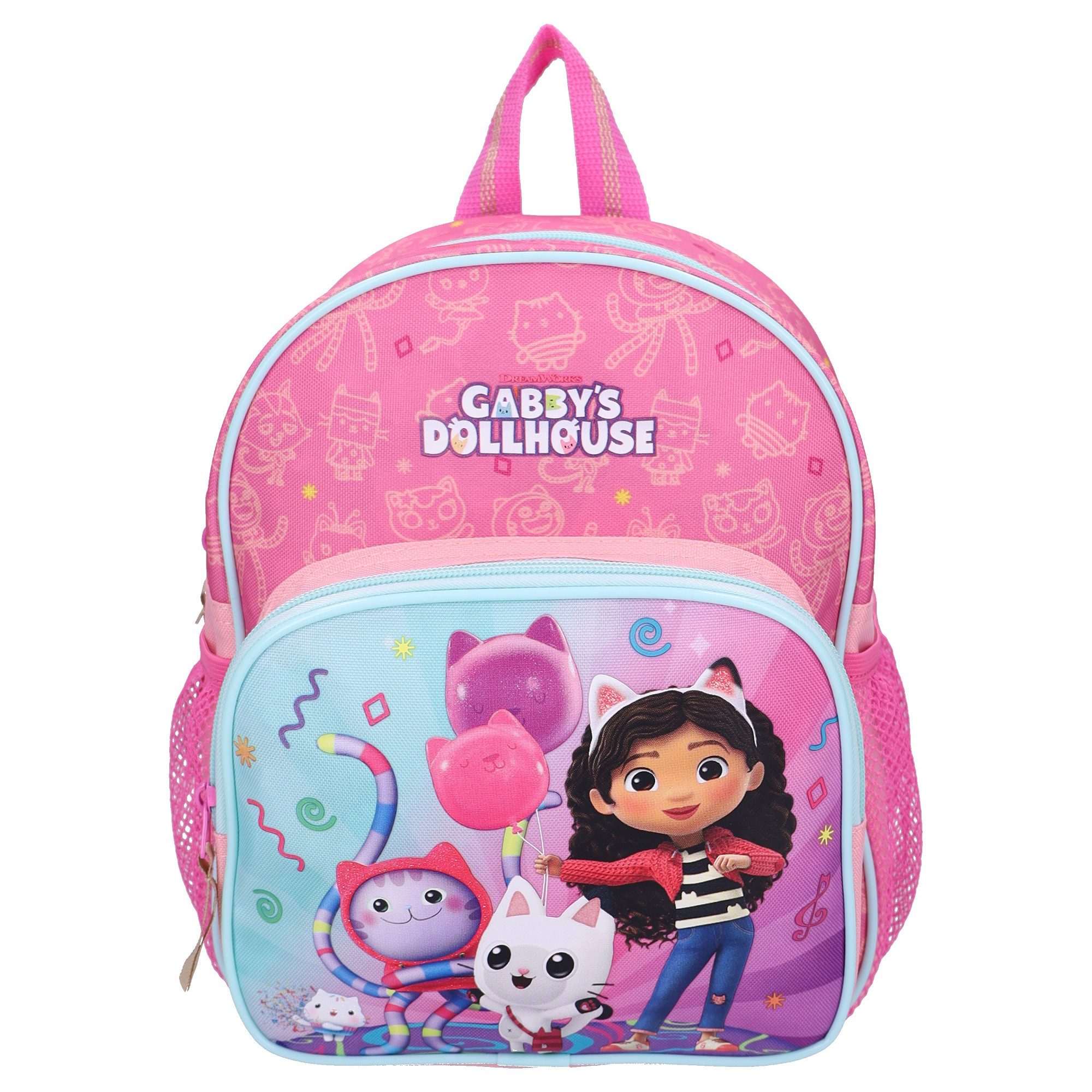 Dreamworks Gabby’s Dollhouse Kinderrucksack Kinder Rucksack The Party Starts Meow mit Seitentaschen