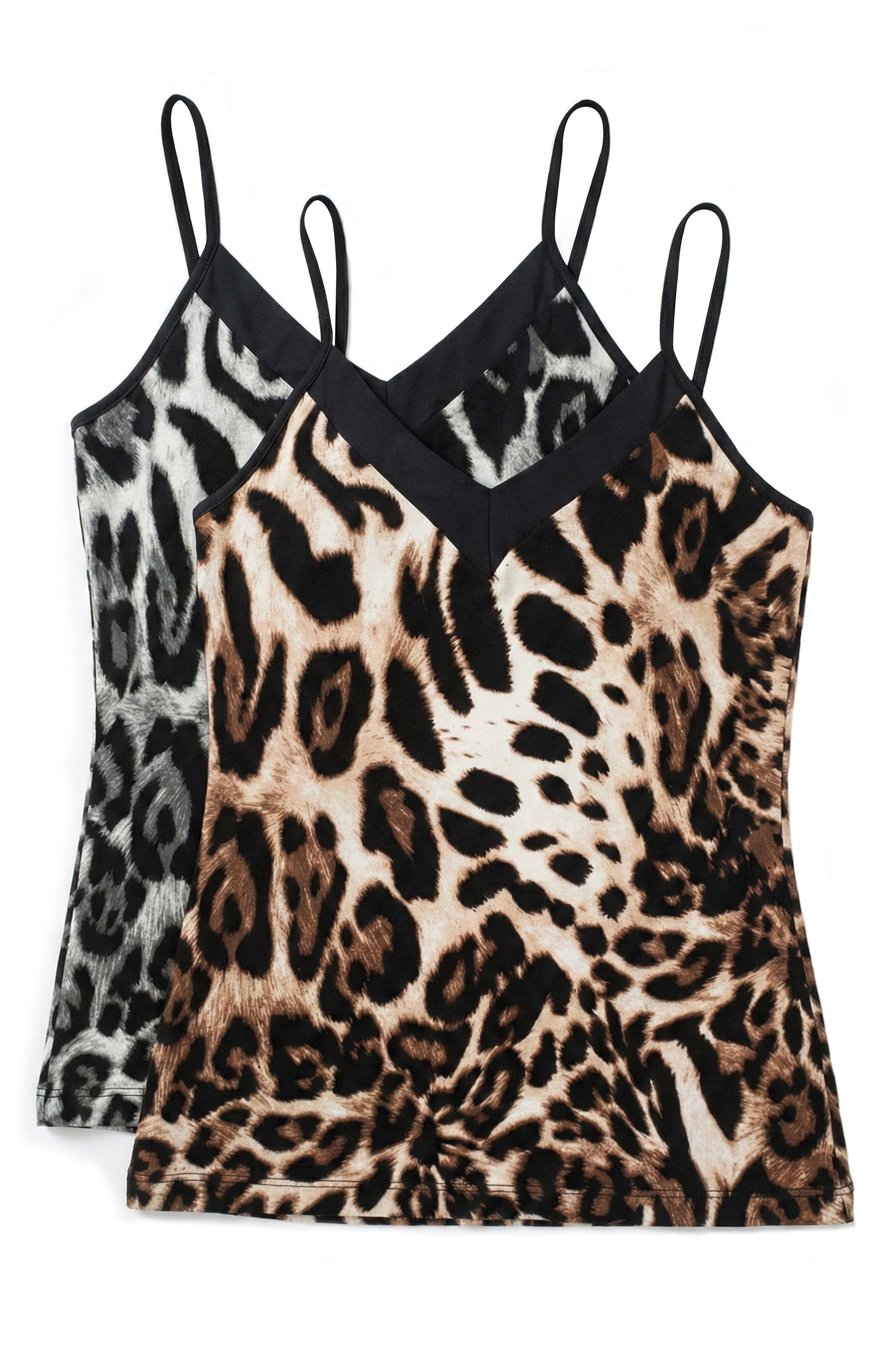 öts Tanktop Damen Viskose Leopardenmuster Top – Bild 3 von 5
