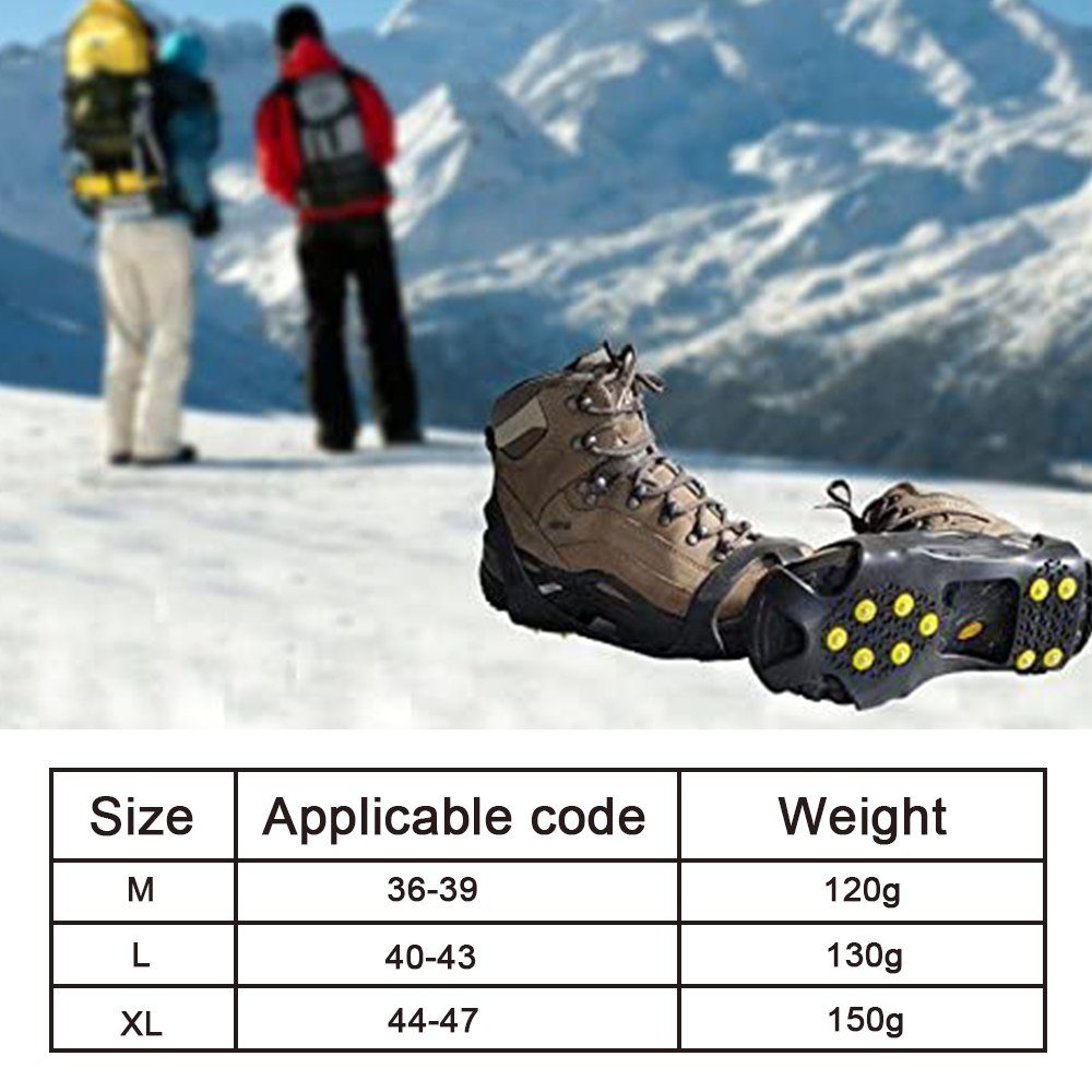 Lubgitsr Schuhspikes für Winter Schuhkrallen (1-tlg) Schutzweste den Steigeisen