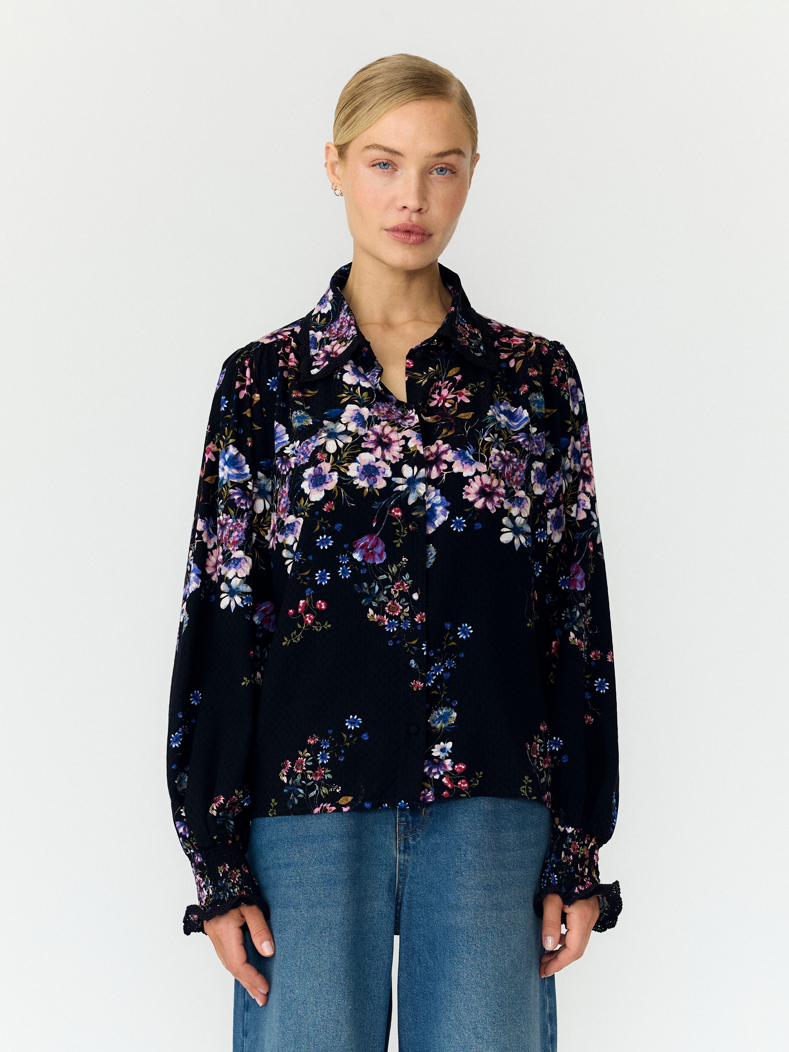 Y.A.S Langarmbluse YASTILERA LS SHIRT S. NOOS Viskose, regular fit