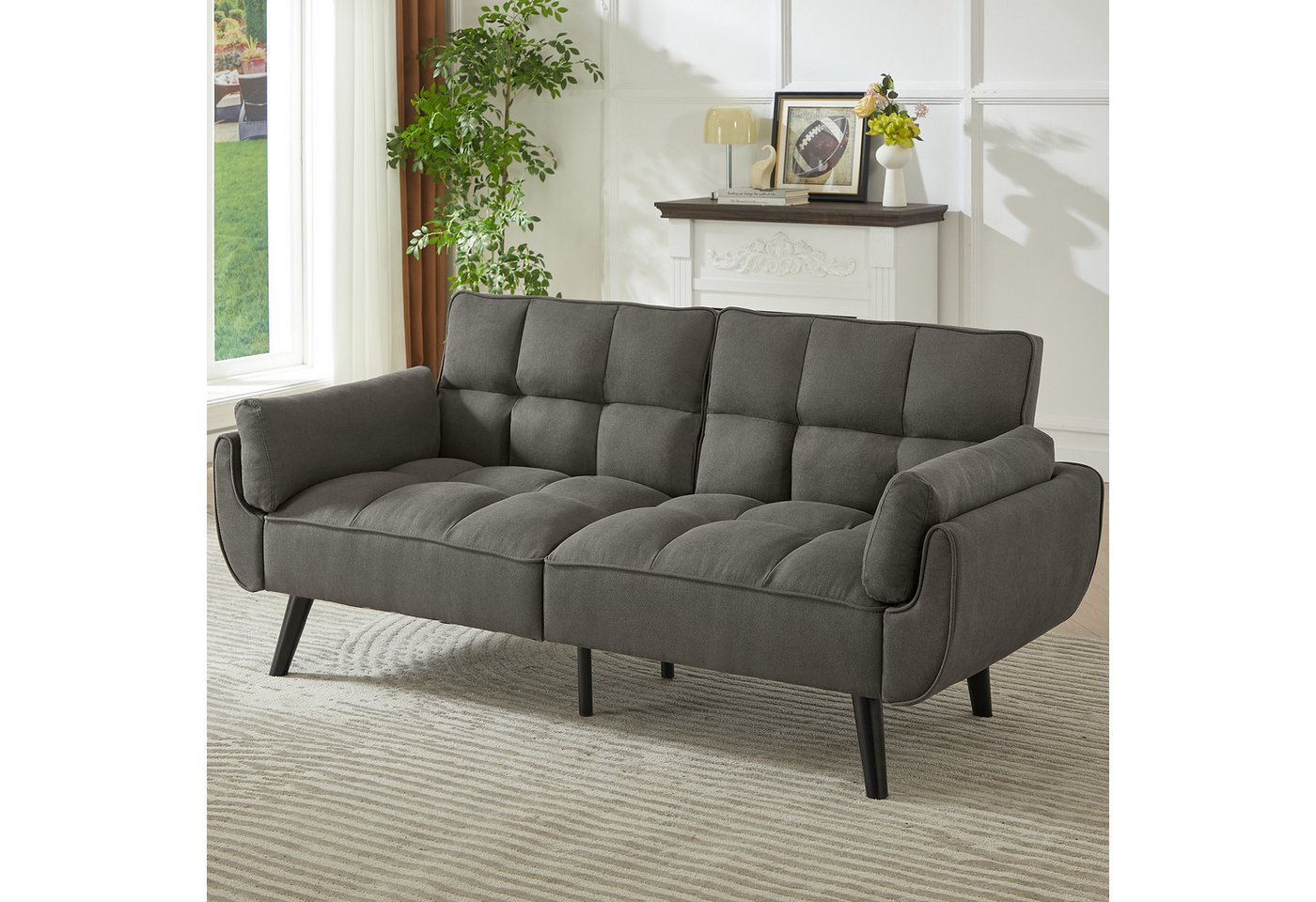 Jiexi Sofa Schlafsofa Länge inklusive Armlehnen 170/180/190cm Verstellbare